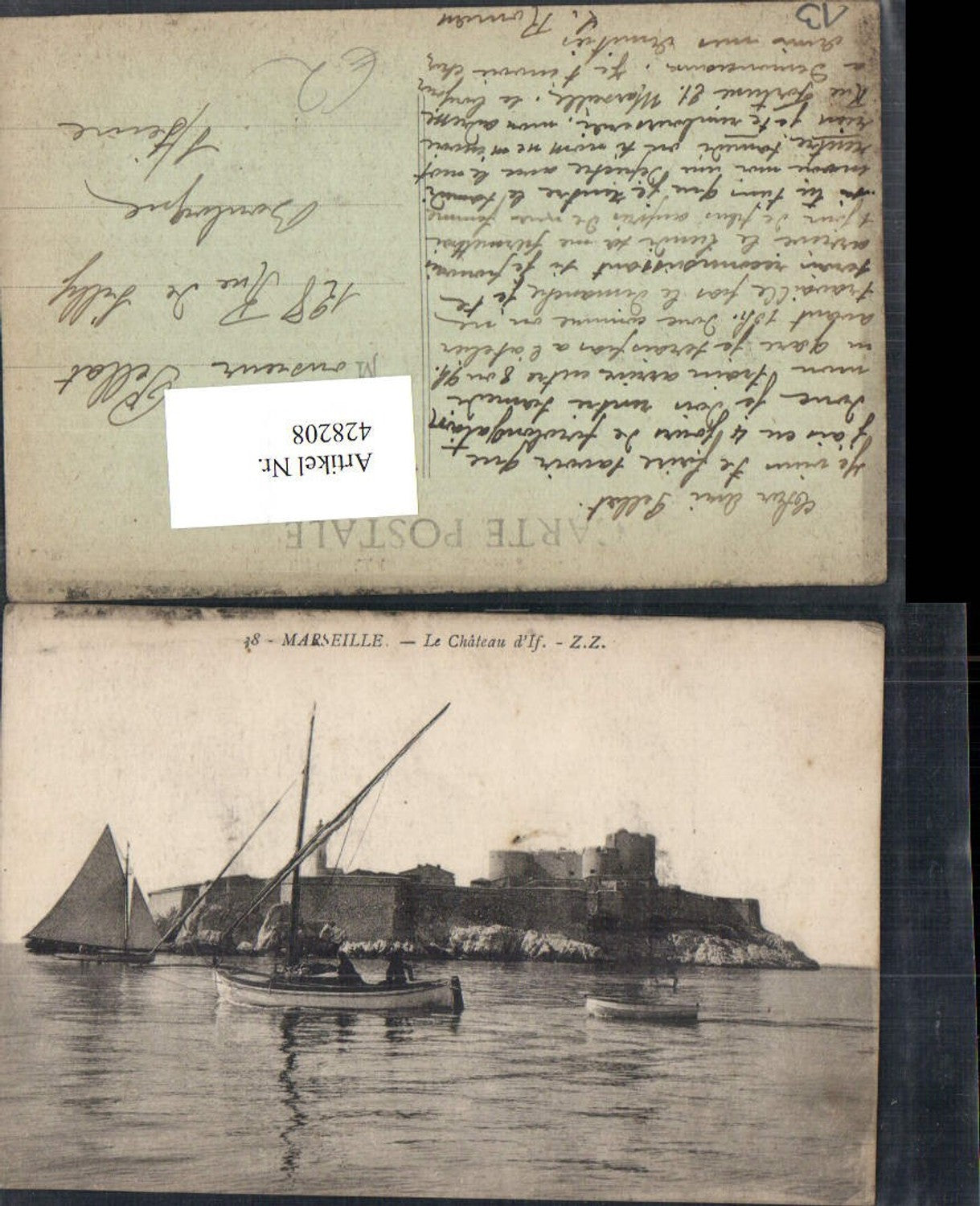 428208,Provence-Alpes-Cote-Azur Bouches-de-Rhone Marseille Le Chateau If Festung Segelboote