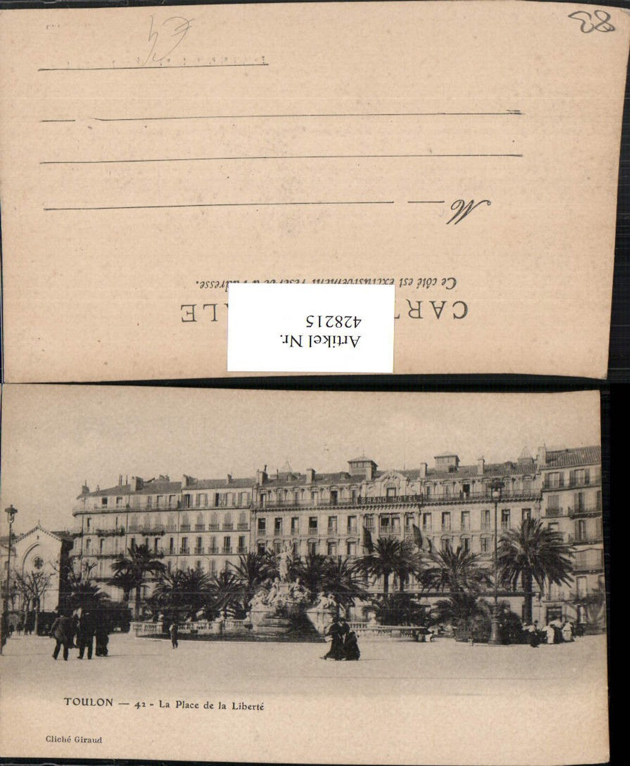 428215,Provence-Alpes-Cote-Azur Var Toulon La Place de la Liberte Monument