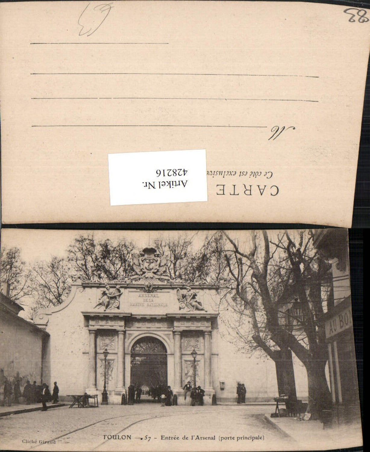 428216,Provence-Alpes-Cote-Azur Var Toulon Entree de l'Arsenal Tor