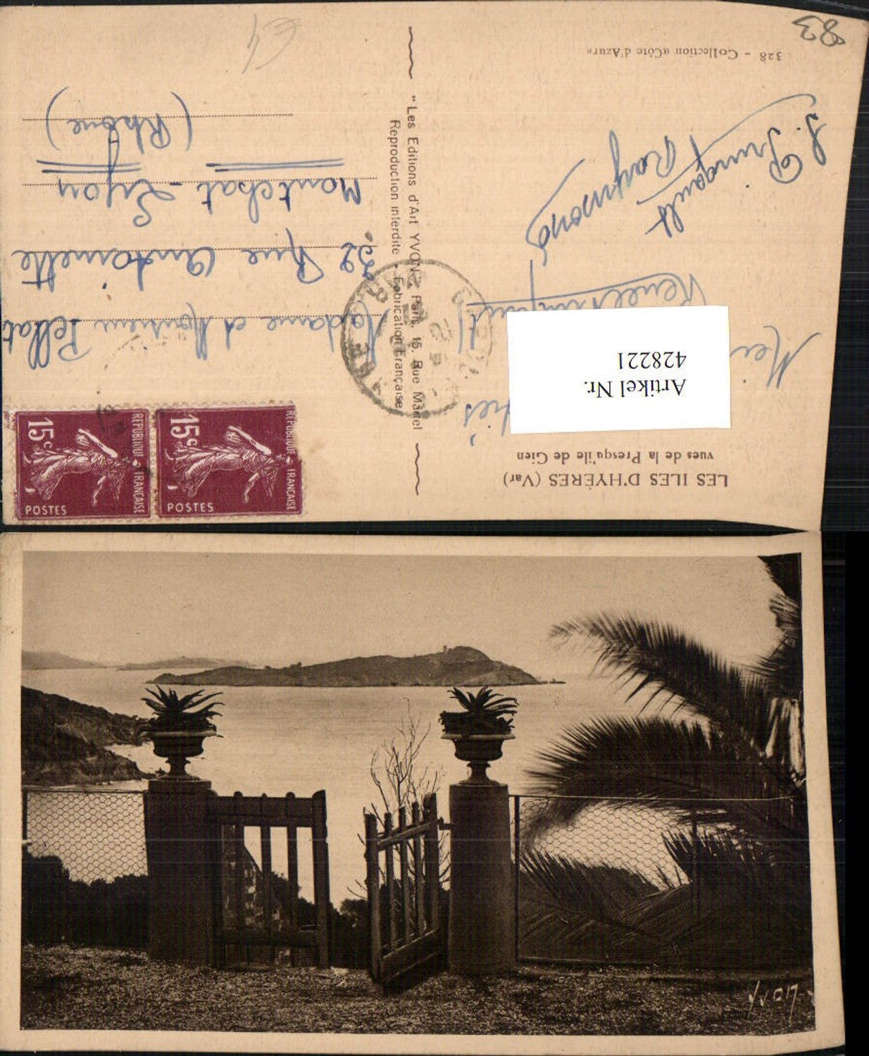 428221,Provence-Alpes-Cote-Azur Var Les Iles d'Hyeres vues de la Presqu'ile de Gien Küste