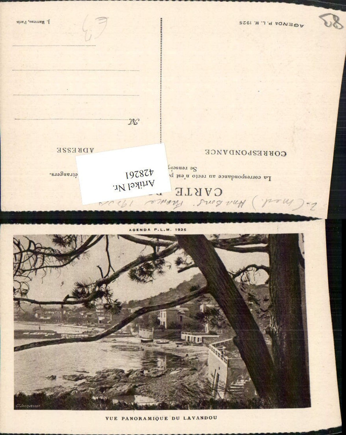 428261,Provence-Alpes-Cote-Azur Var Vue panoramique du Lavandou Teilansicht Küste