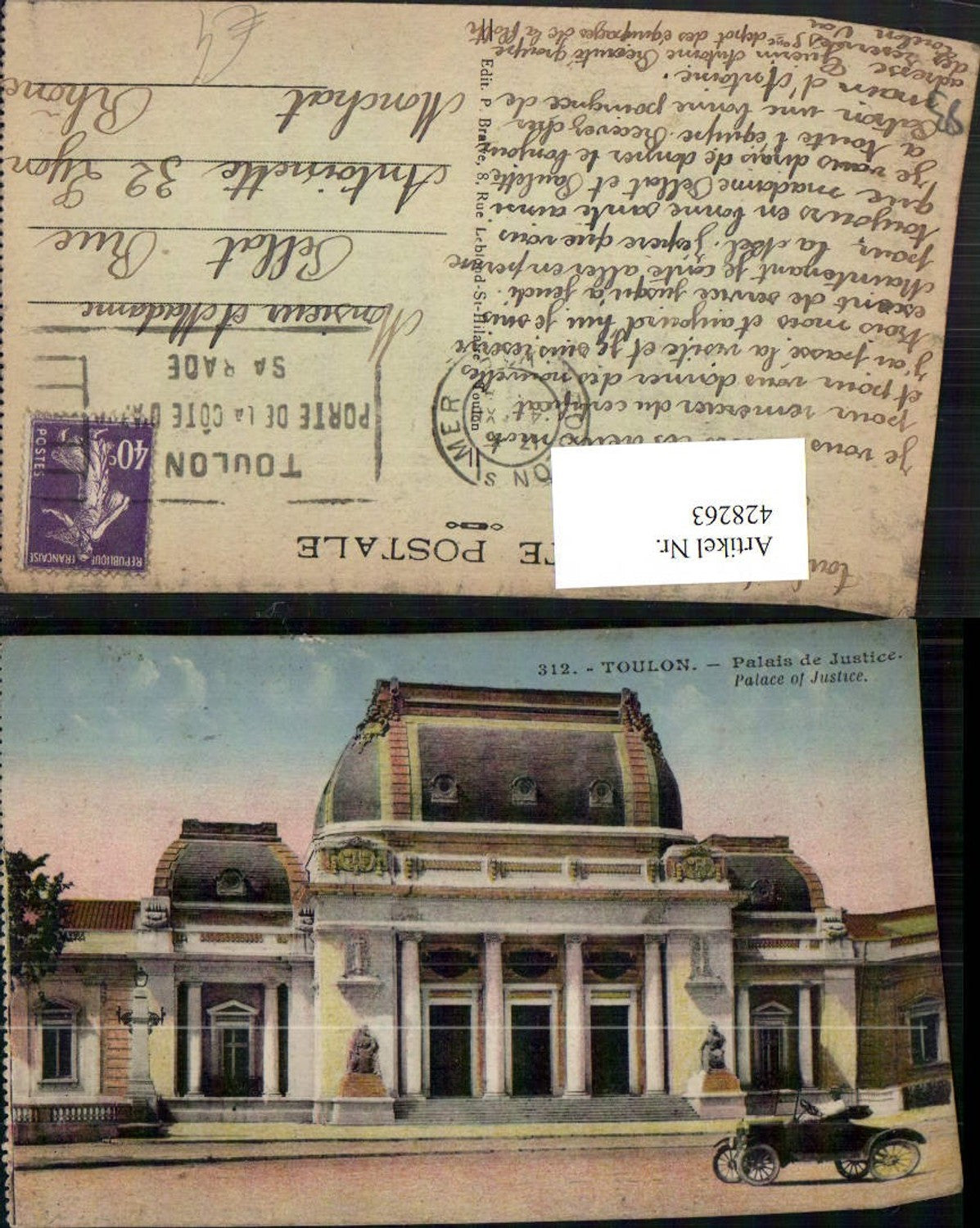 428263,Provence-Alpes-Cote-Azur Var Toulon Palais de Justice Justizpalast