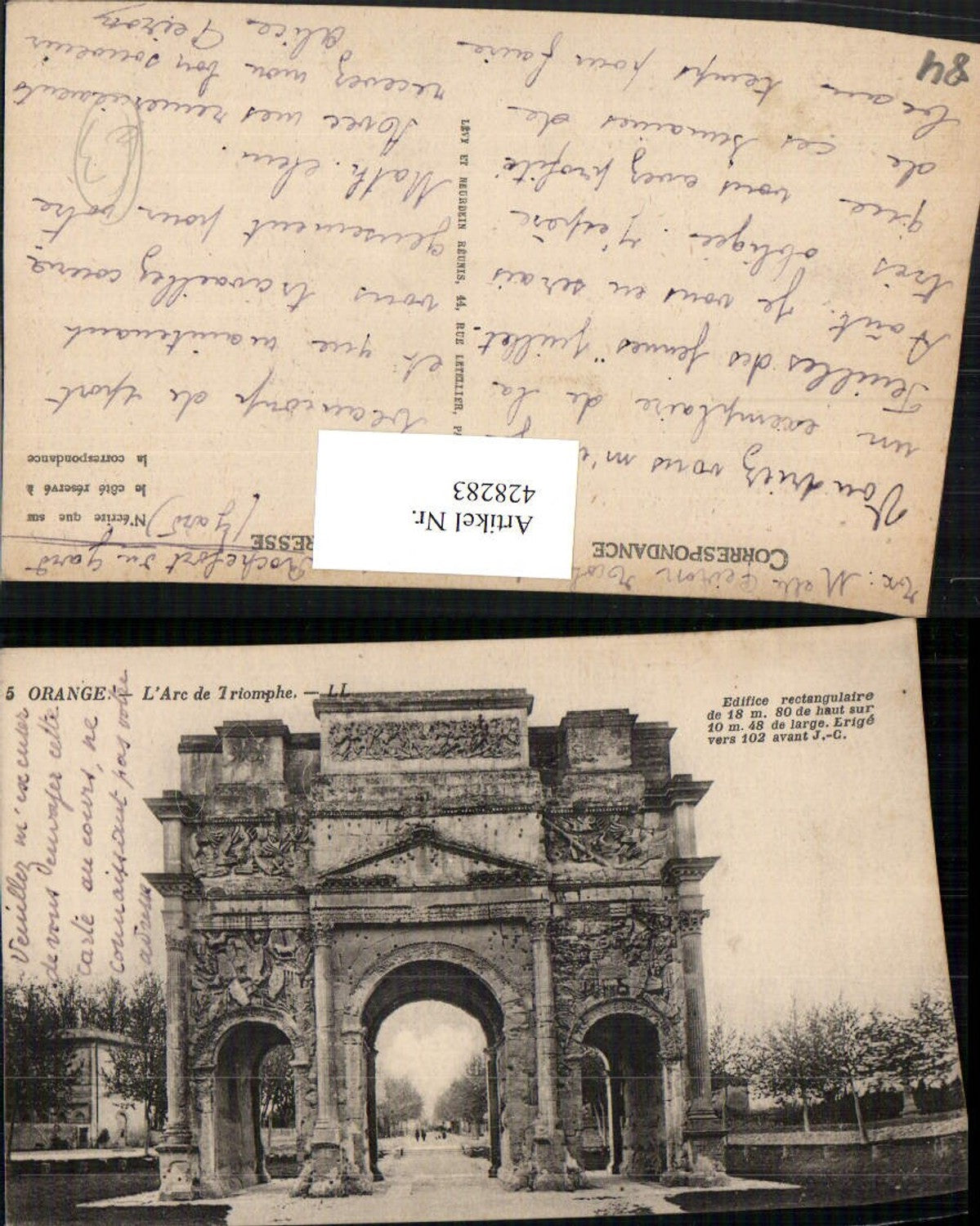 428283,Provence-Alpes-Cote-Azur Vaucluse Orange L'Arc de Triomphe Triumphbogen