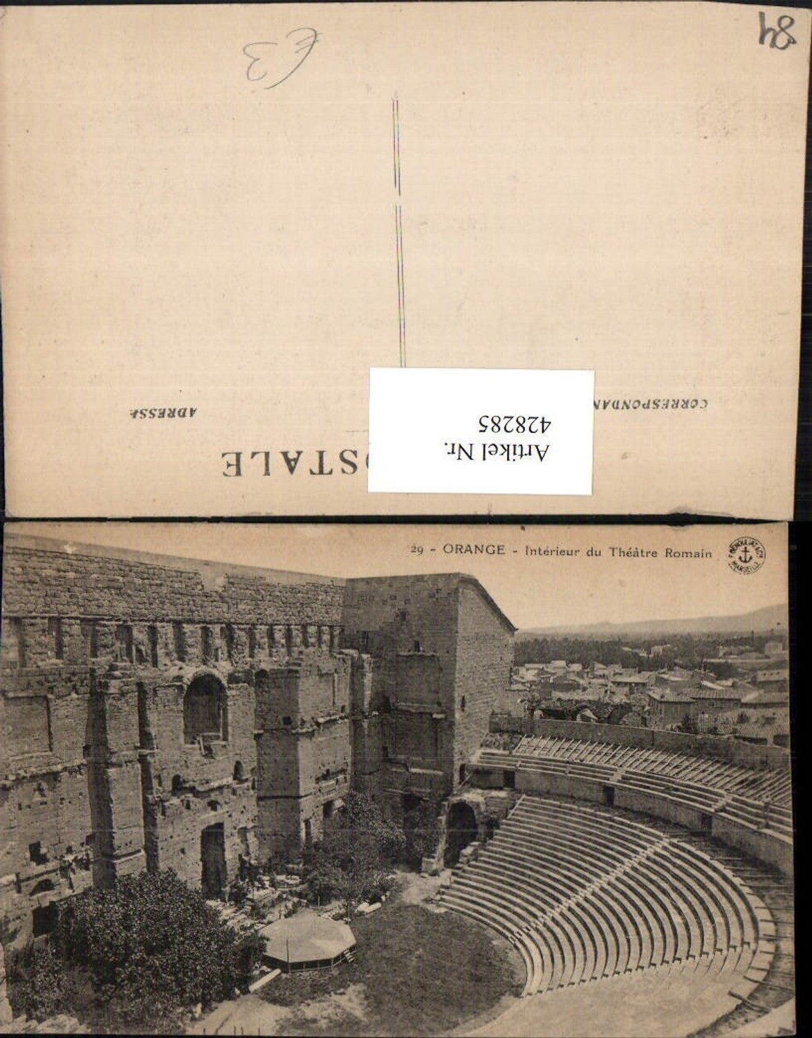 428285,Provence-Alpes-Cote-Azur Vaucluse Orange Interieur du Theatre Romain Amphitheater