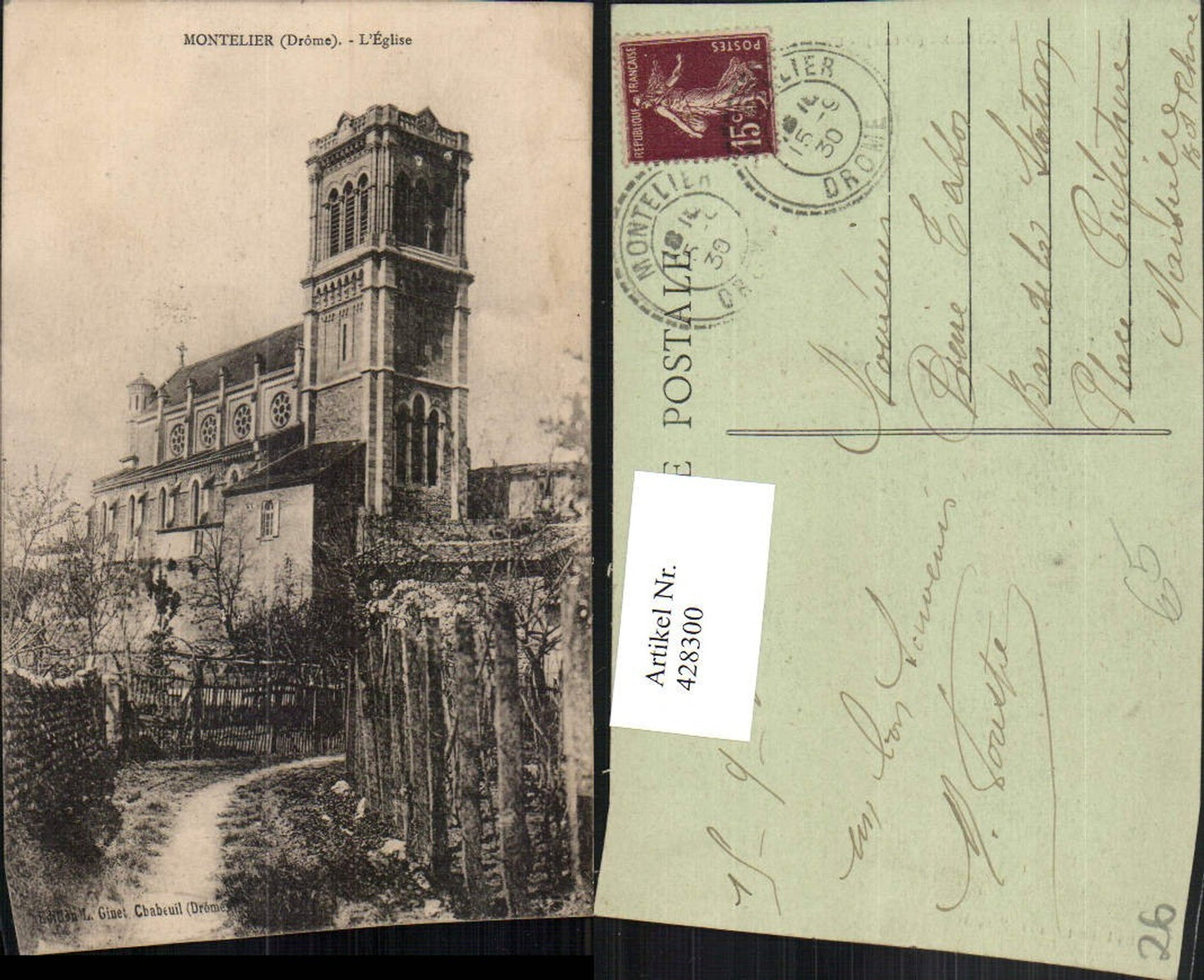 428300,Rhone-Alpes Drome Montelier L'Eglise Kirche