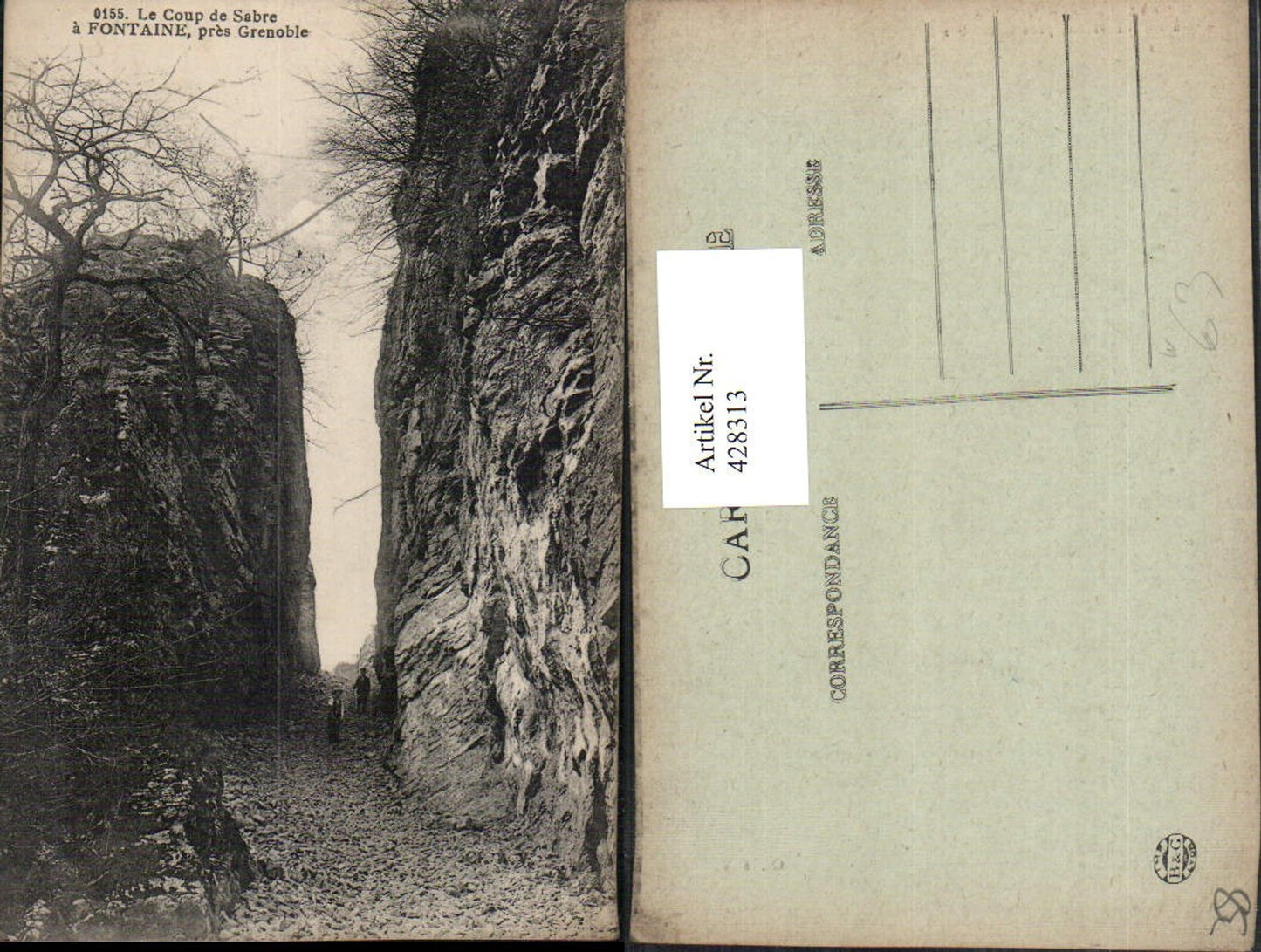 428313,Rhone-Alpes Isere Grenoble Le Coup de Sabre a Fontaine Schlucht Felsen