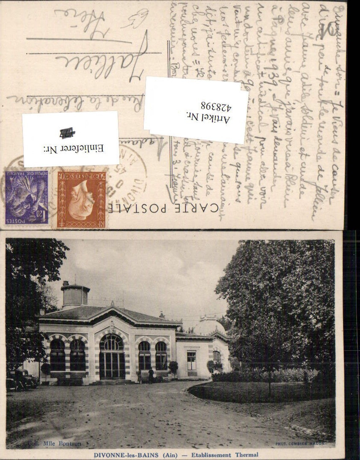 428398,Rhone-Alpes Ain Divonne-les-Bains Etablissement Thermal