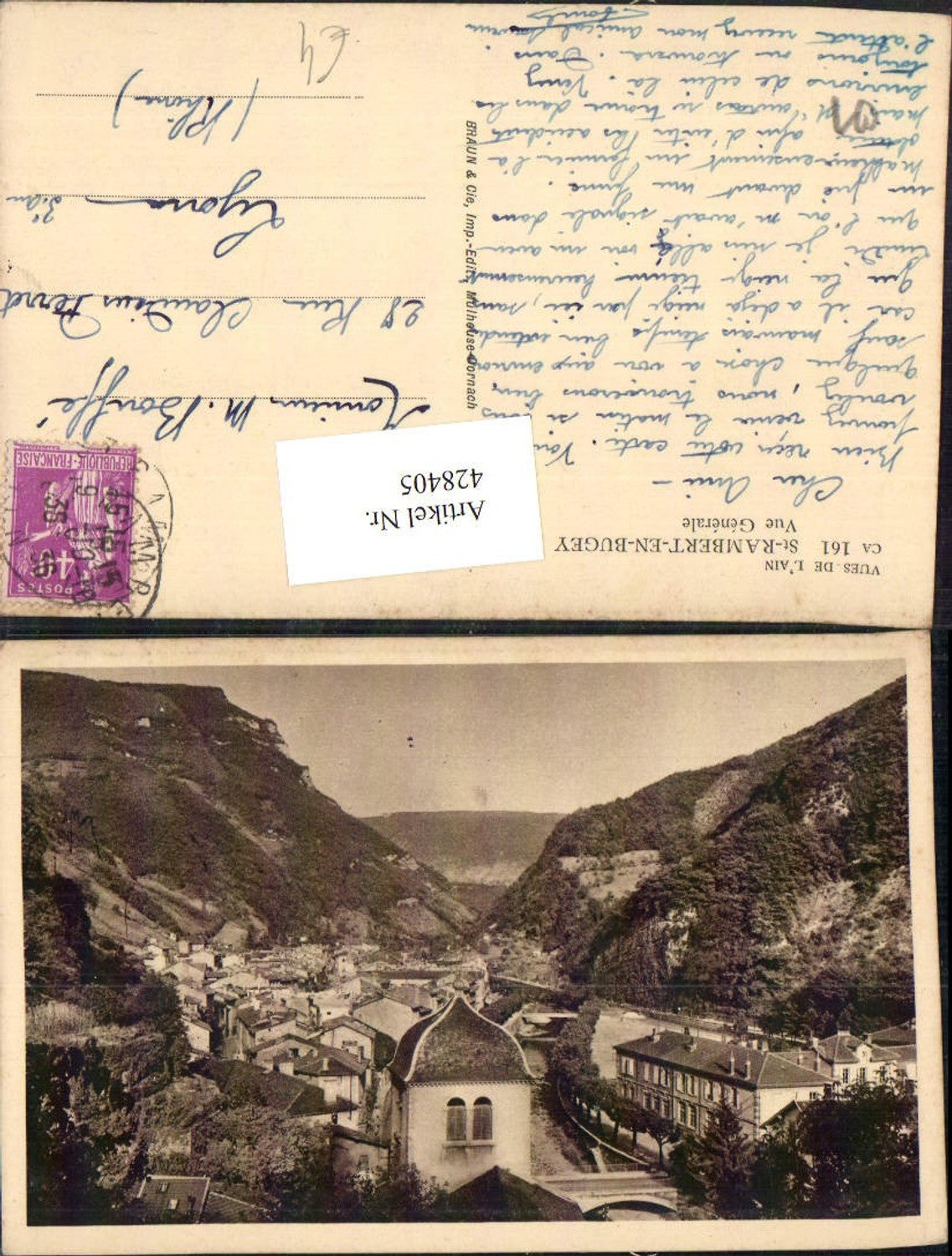 428405,Rhone-Alpes Ain St-Rambert-en-Bugey Vue Generale Totale