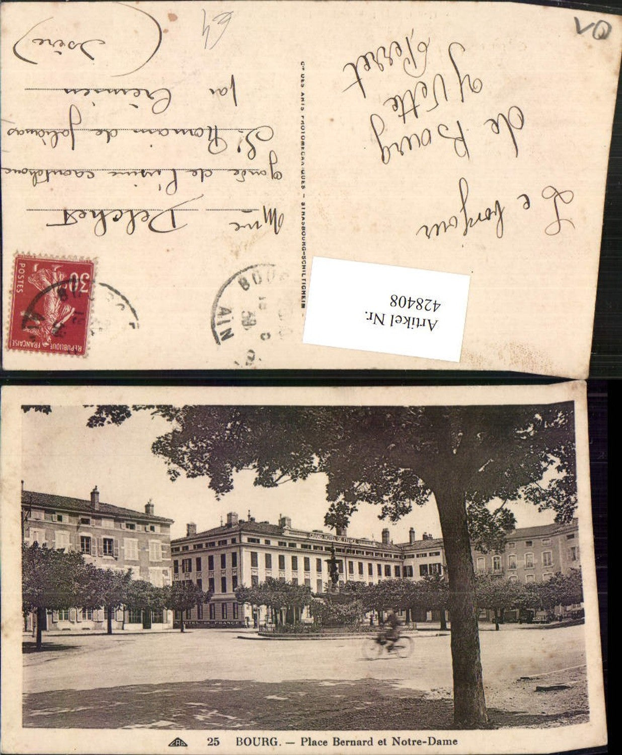 428408,Rhone-Alpes Ain Bourg Place Bernard et Notre-Dame Platz