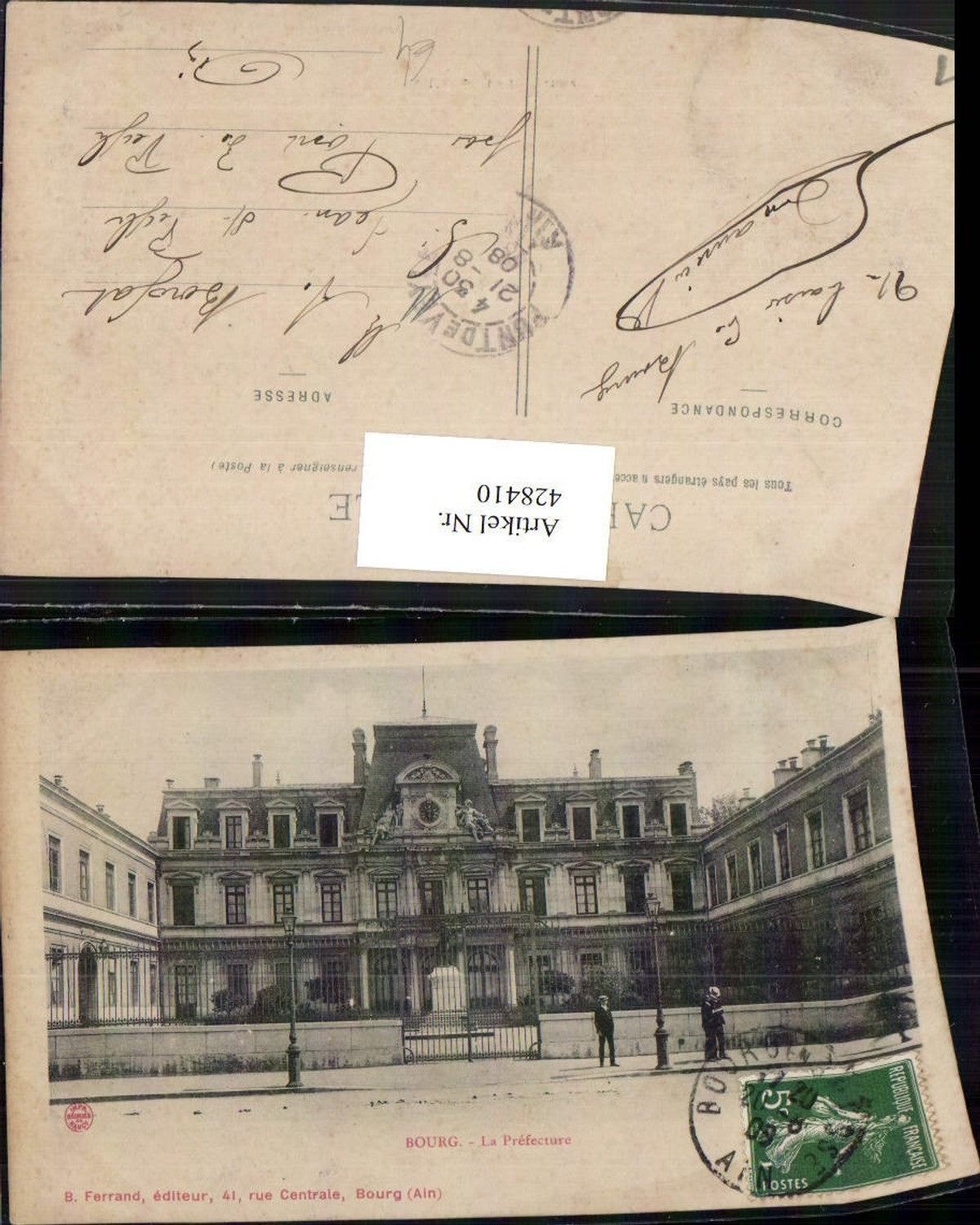 428410,Rhone-Alpes Ain Bourg La Prefecture Gebäude