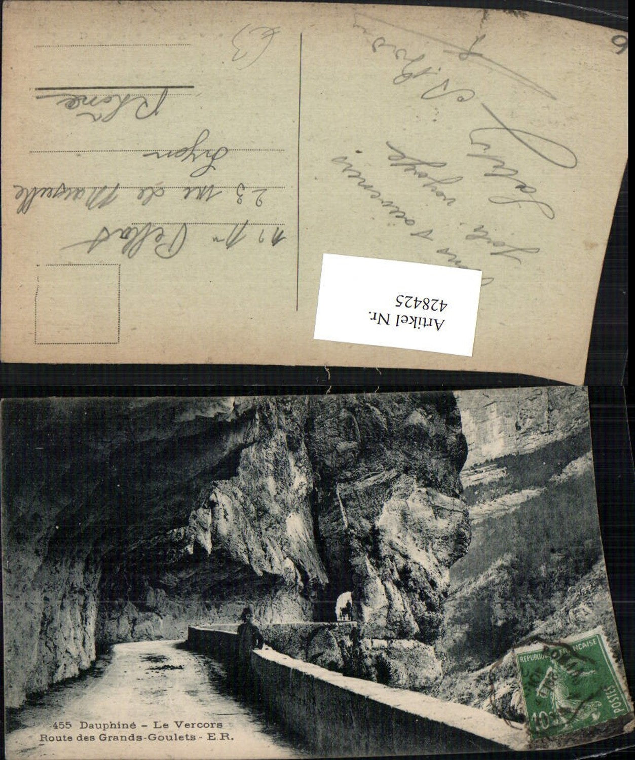 428425,Rhone-Alpes Ardeche Le Vercors Route des Grands Goulets Straße