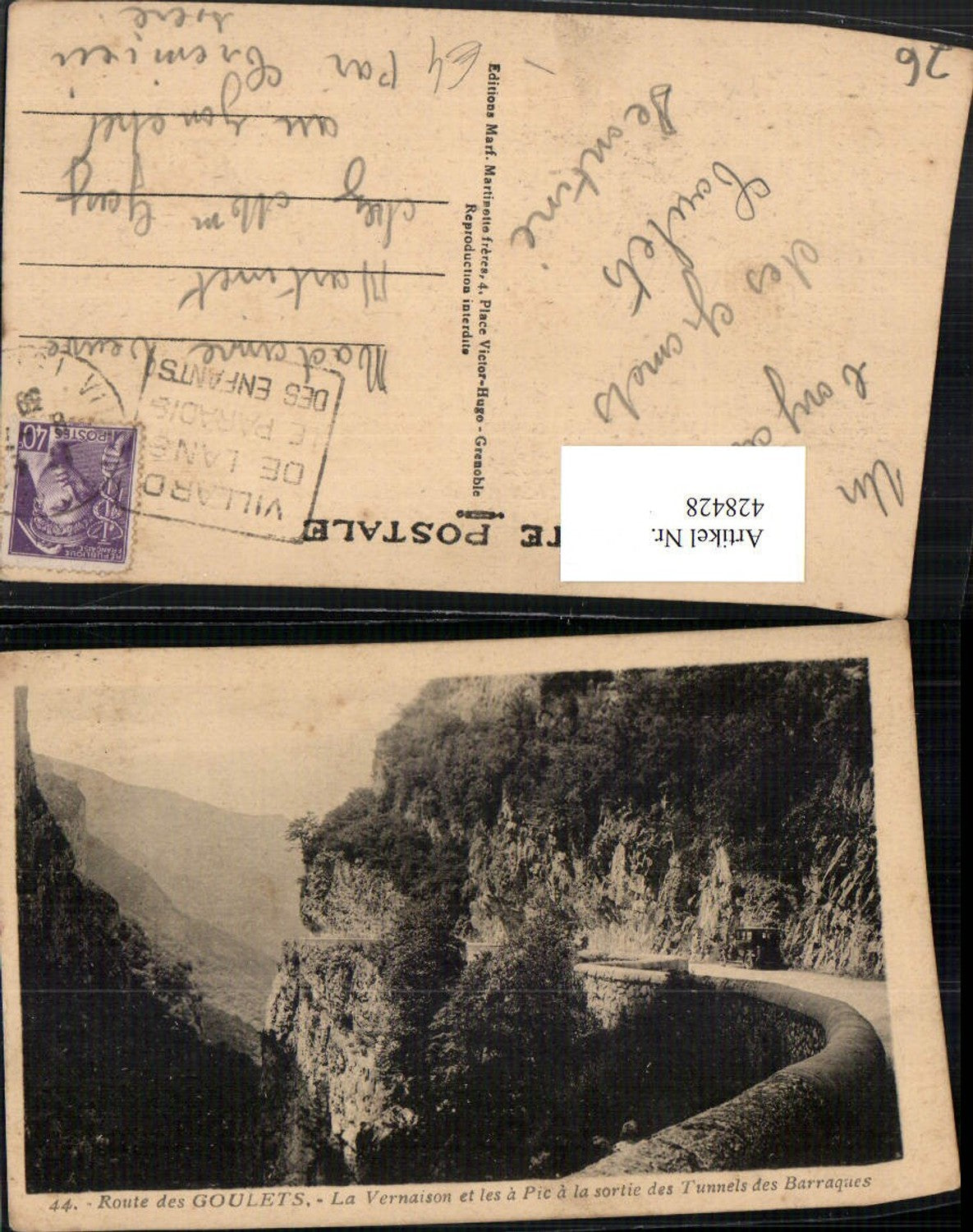 428428,Rhone-Alpes Ardeche Route des Goulets La Vernaison Schlucht Straße