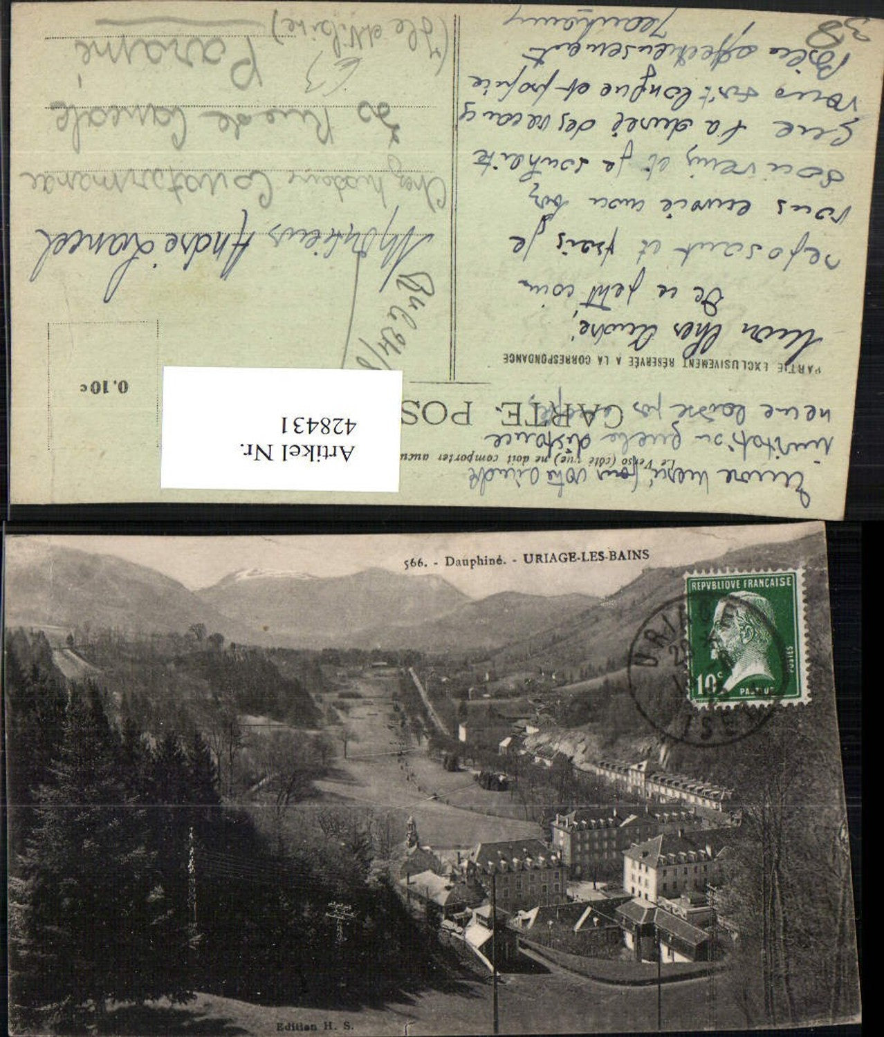 428431,Rhone-Alpes Isere Uraige-les-Bains Totale Bergkulisse