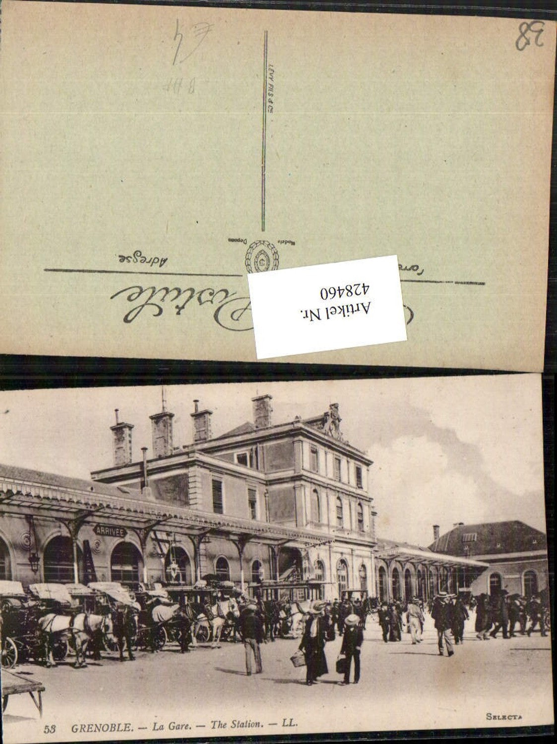 428460,Rhone-Alpes Isere Grenoble La Gare Bahnhof Kutschen