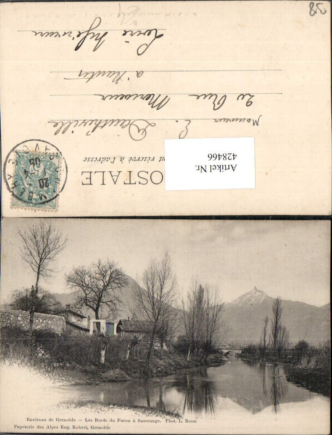 428466,Rhone-Alpes Isere Grenoble Les Bords du Furon a Sassenage Fluss Bergkulisse