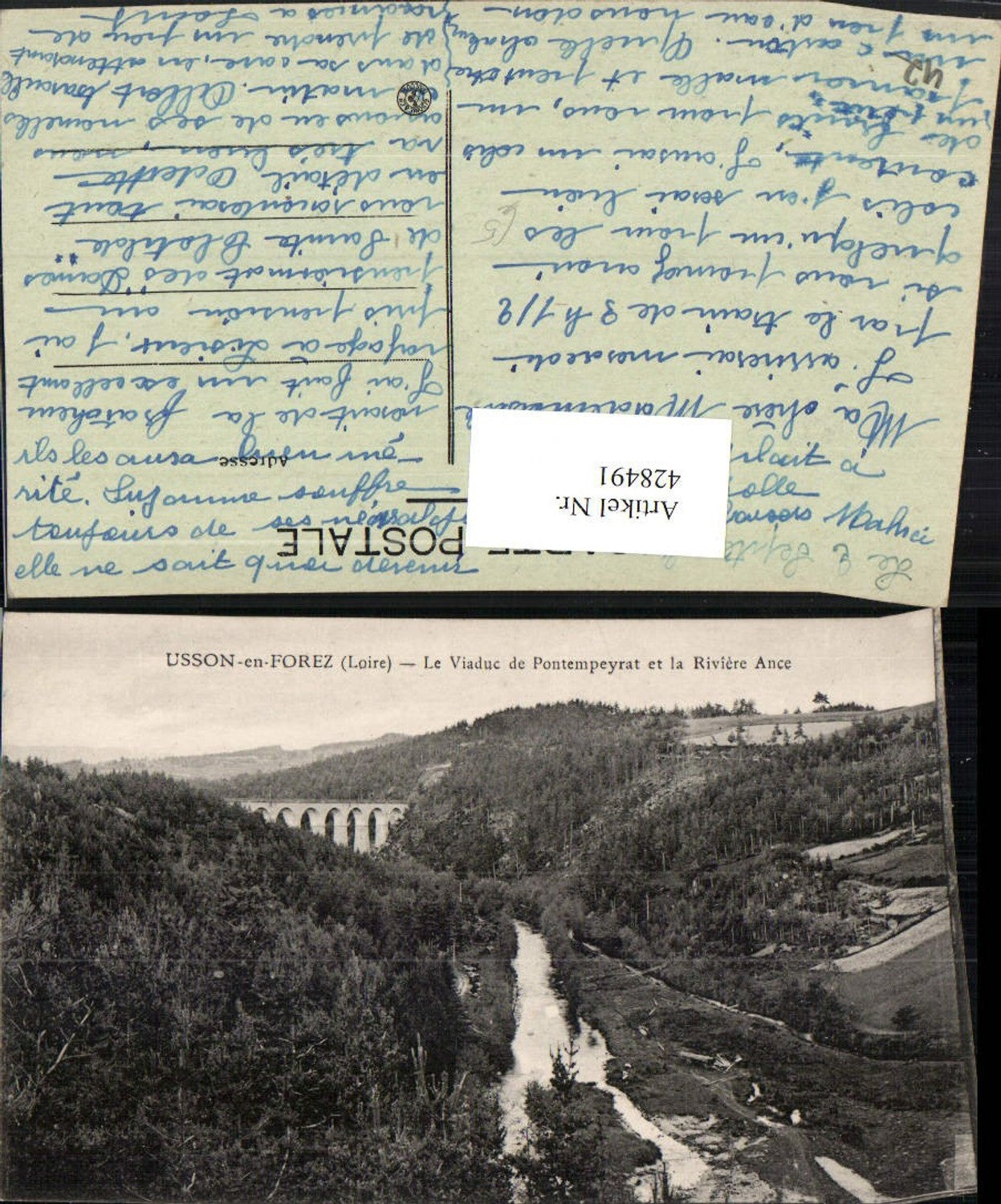428491,Rhone-Alpes Loire Usson-en-Forez Le Viaduc de Pontempeyrat et la Riviere Ance Viadukt