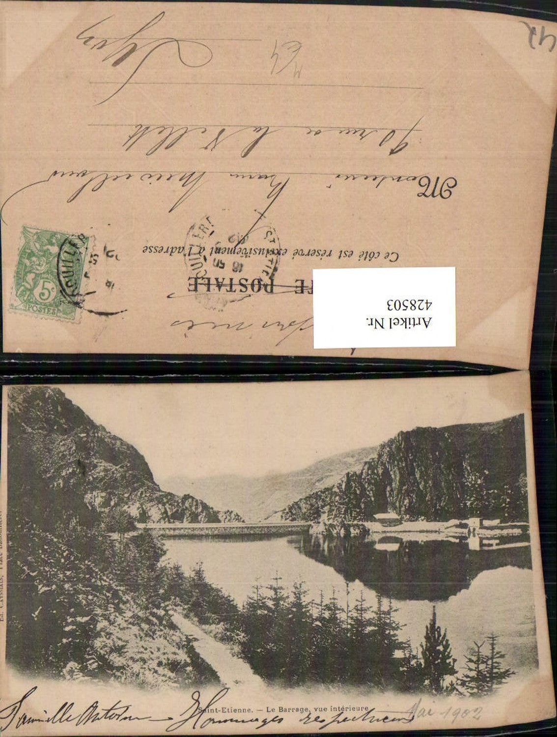 428503,Rhone-Alpes Loire Saint-Etienne Le Barrage Talsperre Staudamm