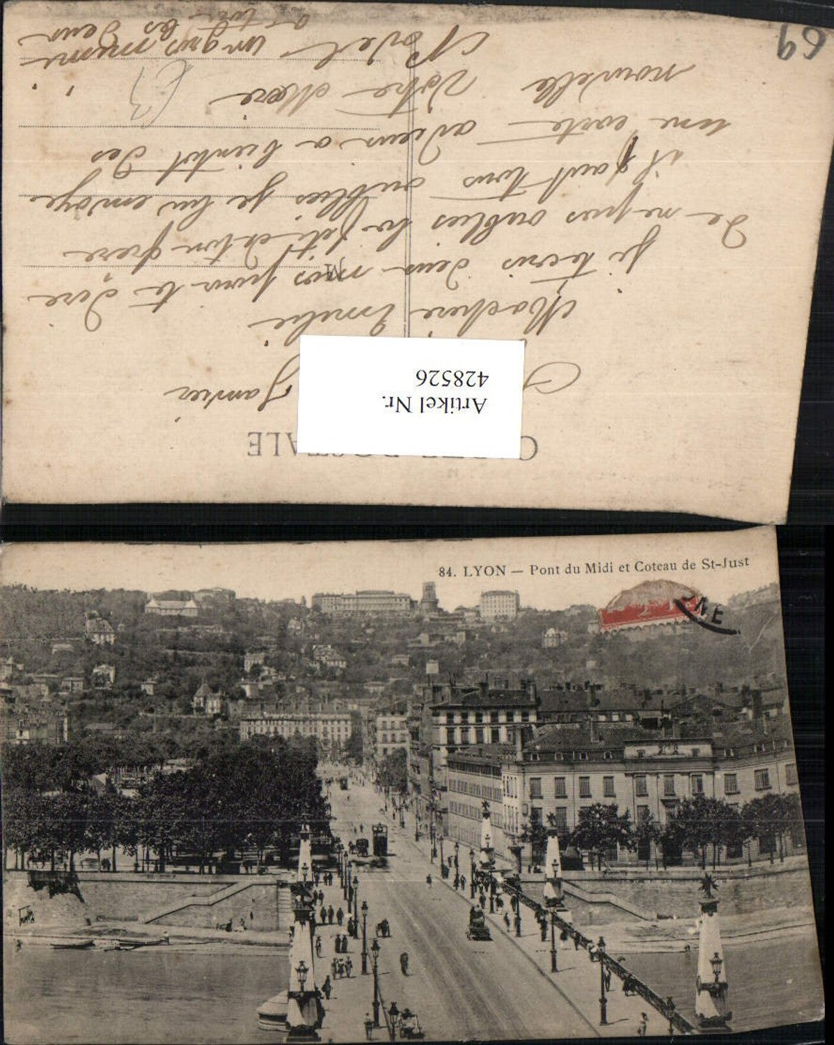 428526,Rhone-Alpes Rhone Lyon Pont du Midi et Coteau de St-Just Brücke