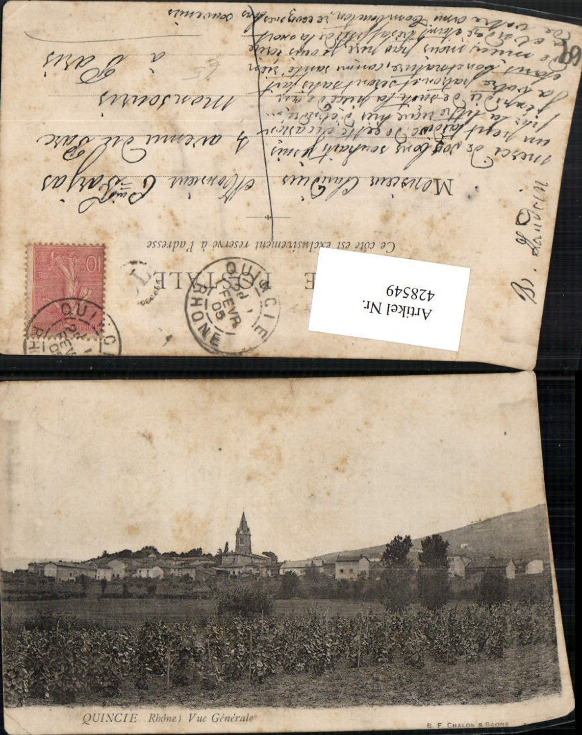 428549,Rhone-Alpes Rhone Quincie Vue Generale Totale