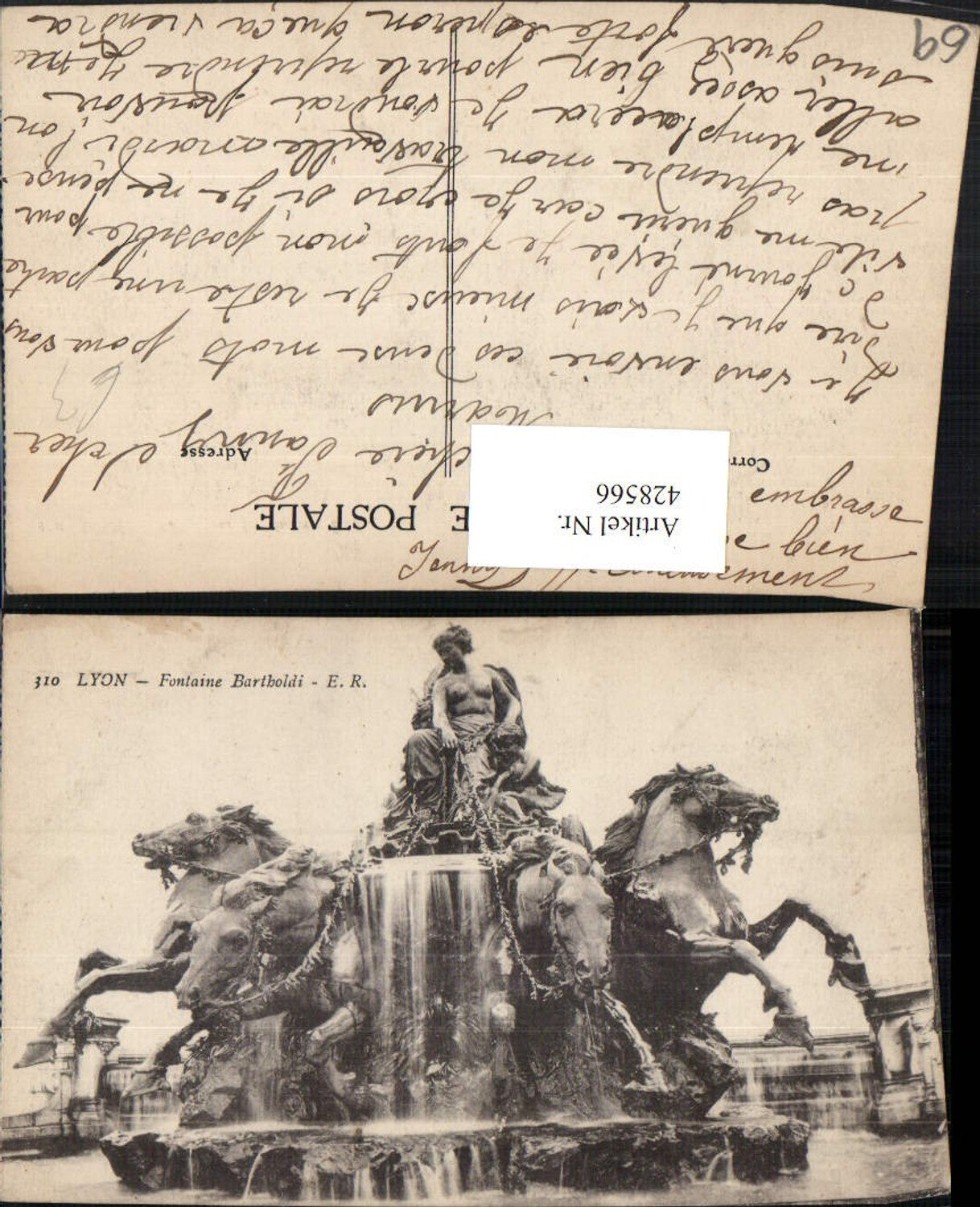 428566,Rhone-Alpes Rhone Lyon Fontaine Bartholdi Brunnen Statue