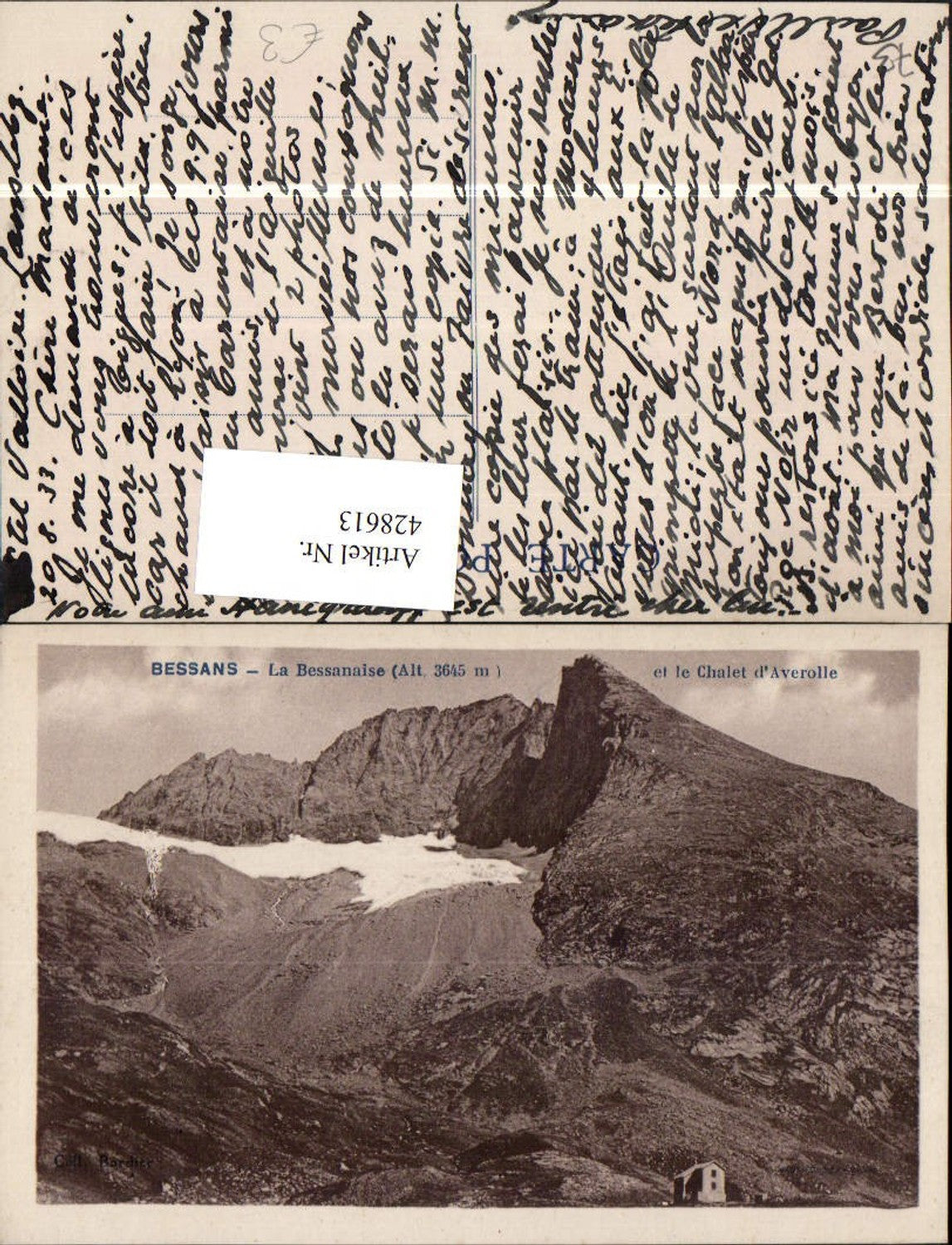 428613,Rhone-Alpes Savoie Bessans La Bessanaise et le Chalet d'Averolle Bergkulisse
