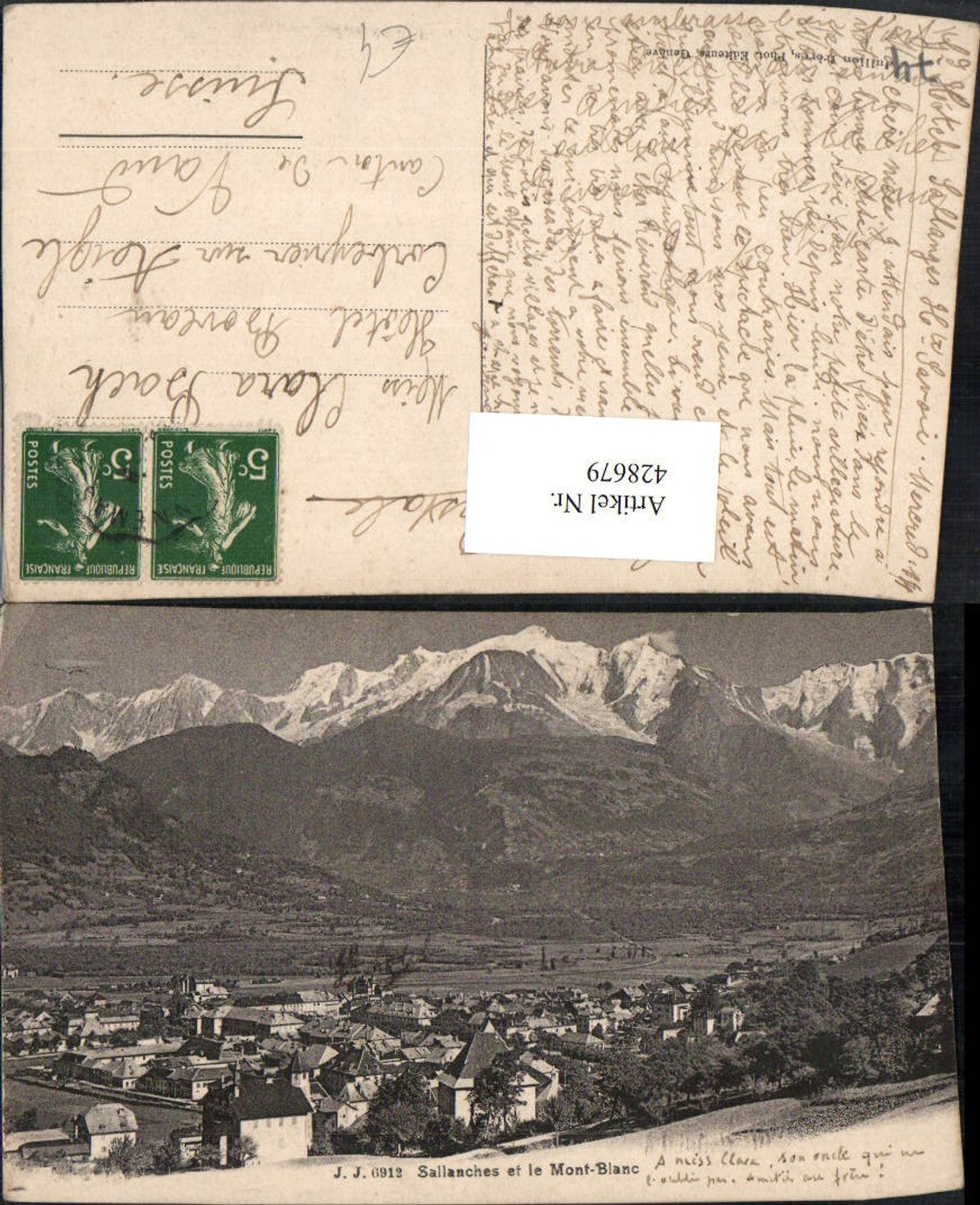 428679,Rhone-Alpes Haute-Savoie Sallanches et le Mont-Blanc Totale Bergkulisse