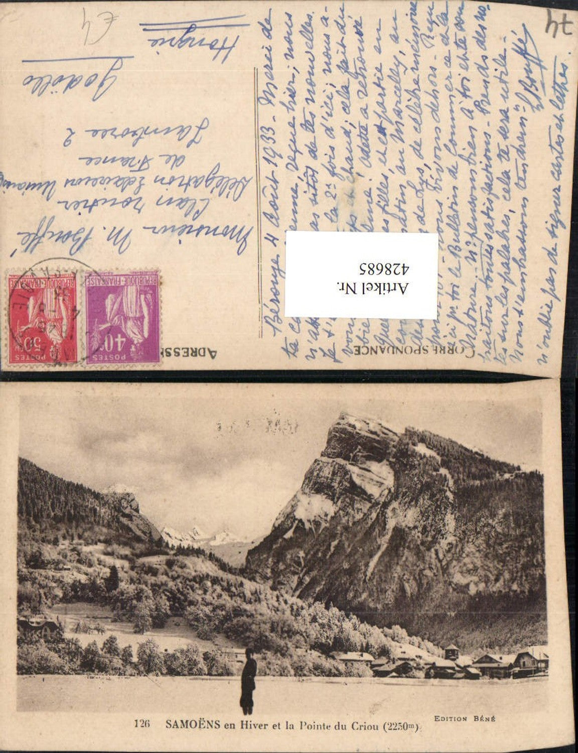 428685,Rhone-Alpes Haute-Savoie Samoens et la Pointe du Criou Bergkulisse