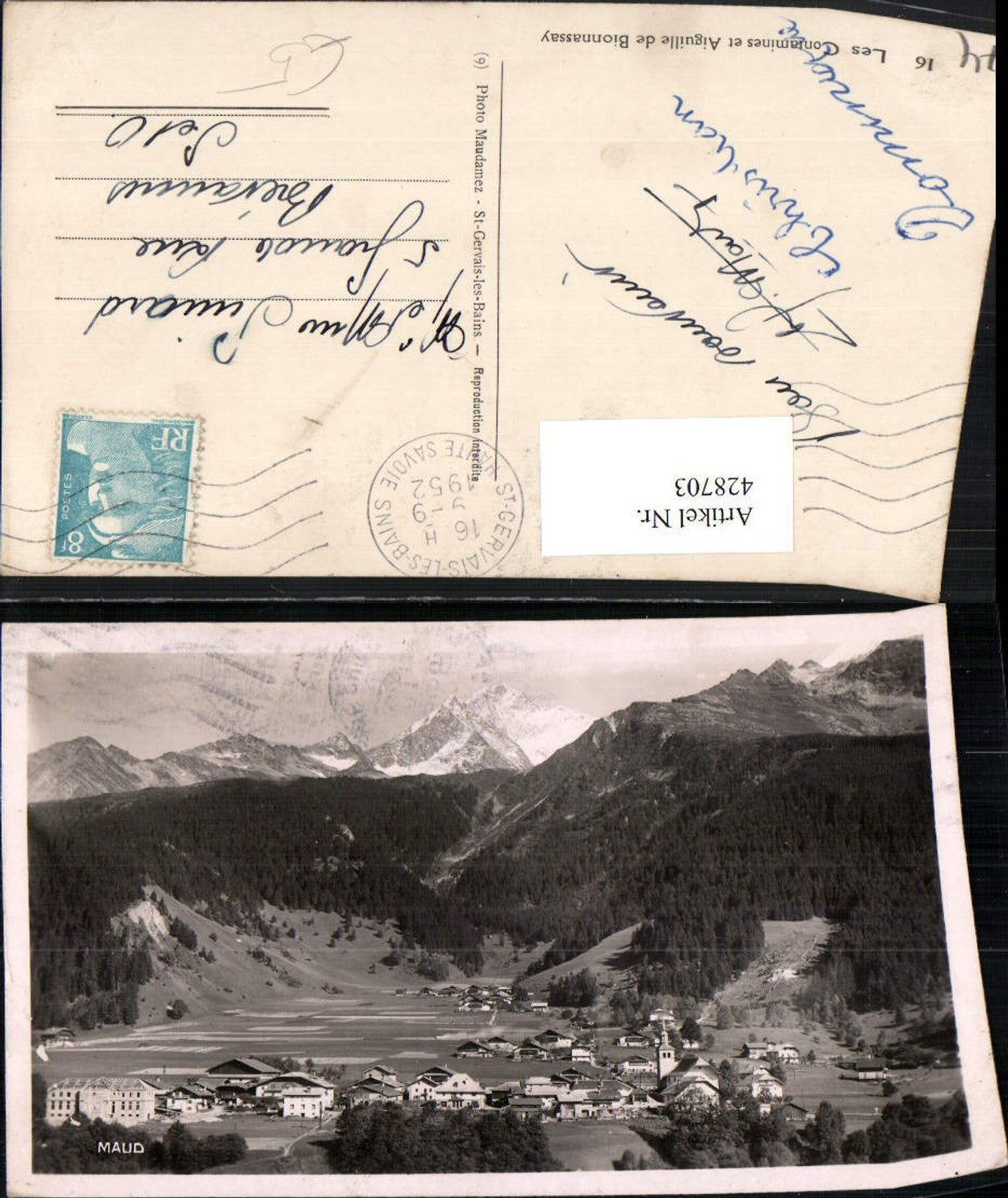 428703,Rhone-Alpes Haute-Savoie Les Contamines et Aiguille de Bionnassay Totale Bergkulisse