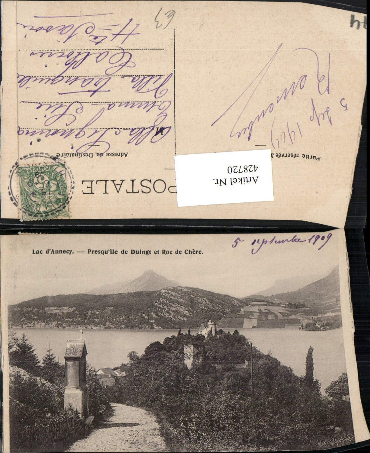 428720,Rhone-Alpes Haute-Savoie Lac d'Annecy Presqu'ile de Duingt et Roc de Chere Wegpartie