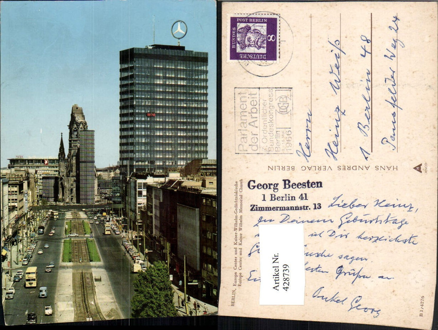 428739,Berlin Europa Center u. Kaiser-Wilhelm-Gedächtniskirche Kirche