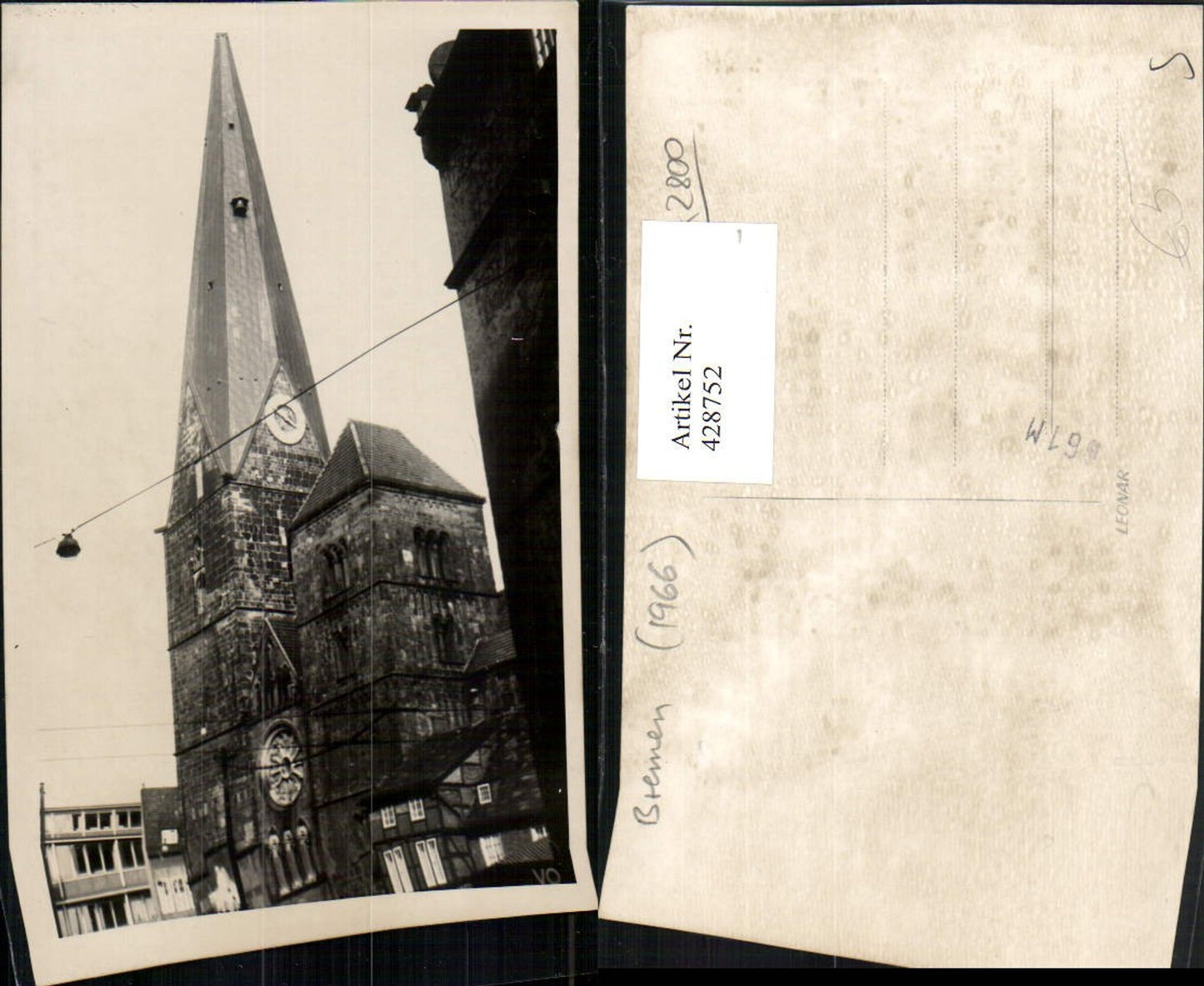 428752, Photo AK Bremen Church Church Tower