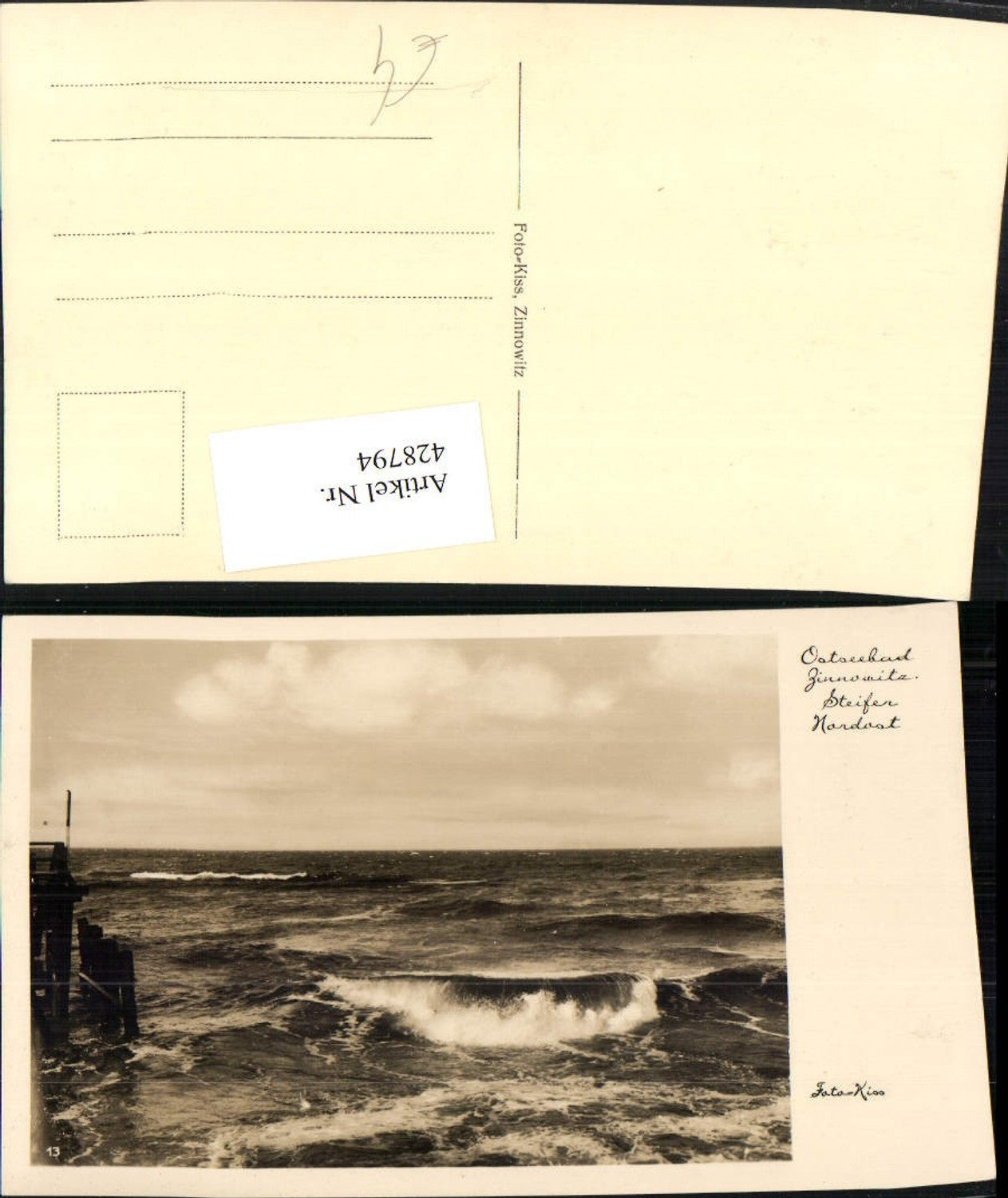 428794,Ostseebad Zinnowitz Steifer Nordost Wellen