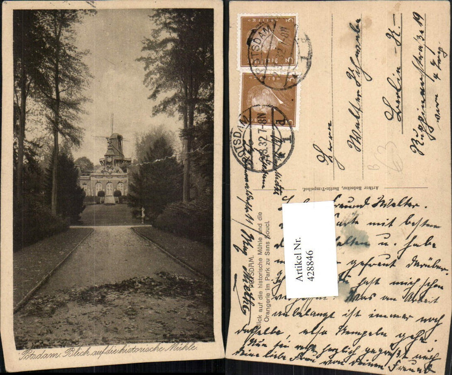 428846, Potsdam View of the historic windmill