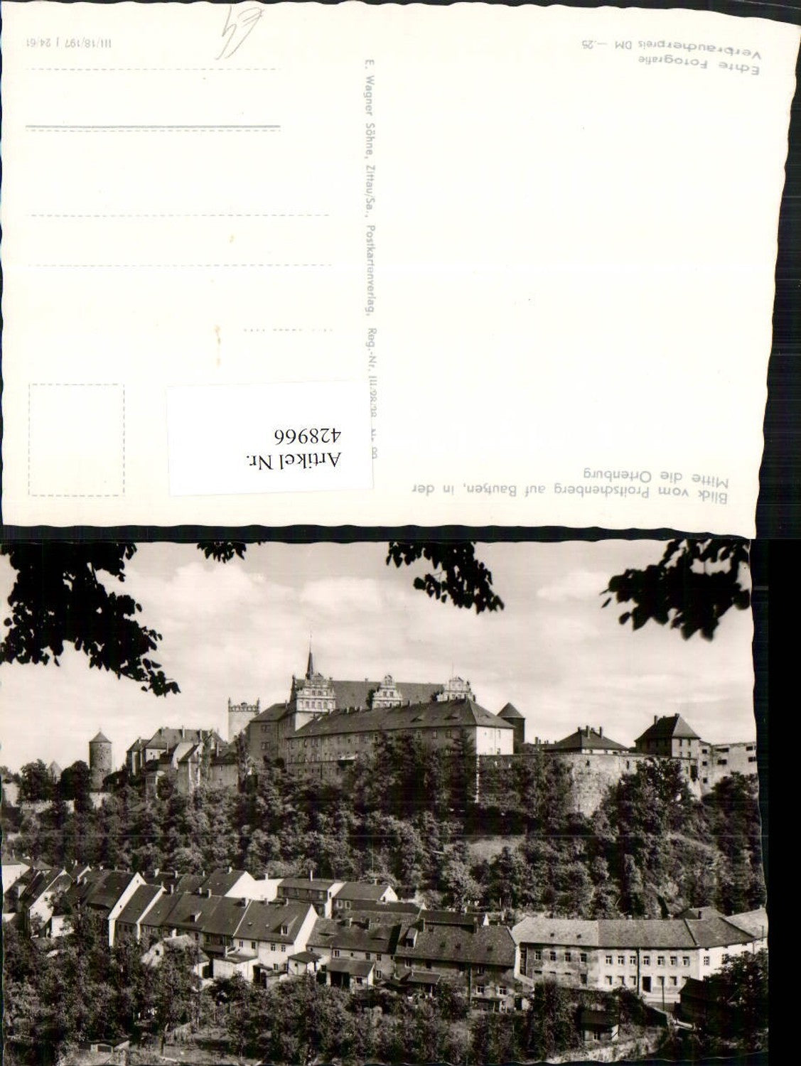 428966,Bautzen Teilansicht m. Ortenburg vom Proitschenberg