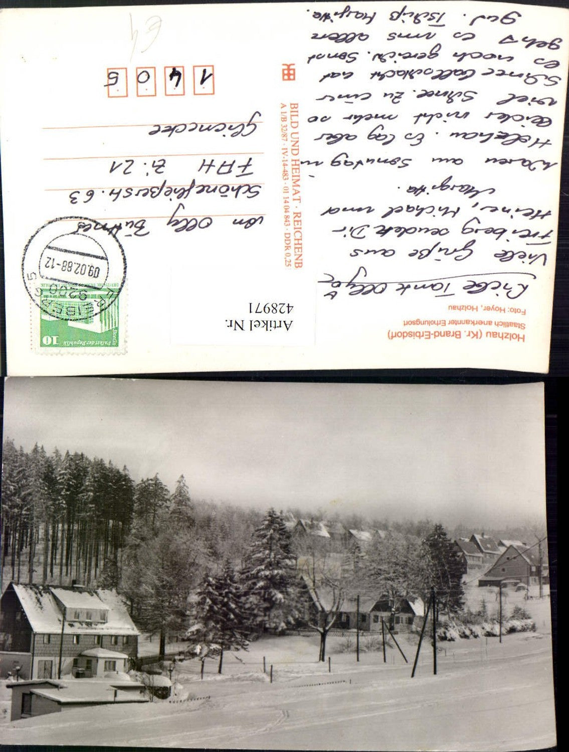 428971,Holzhau b. Rechenberg-Bienenmühle Teilansicht Winterbild