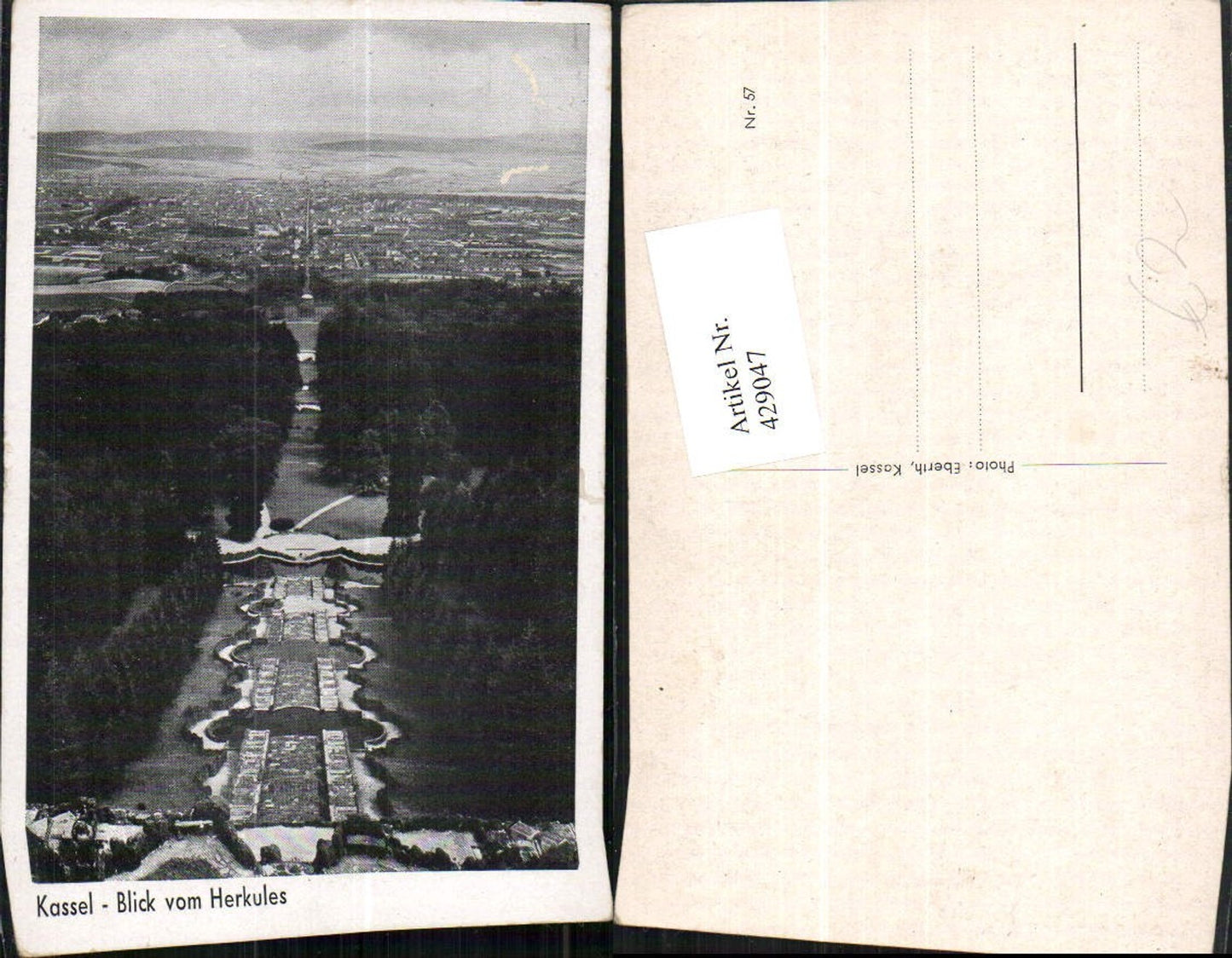 429047,Kassel Totale Blick vom Herkules