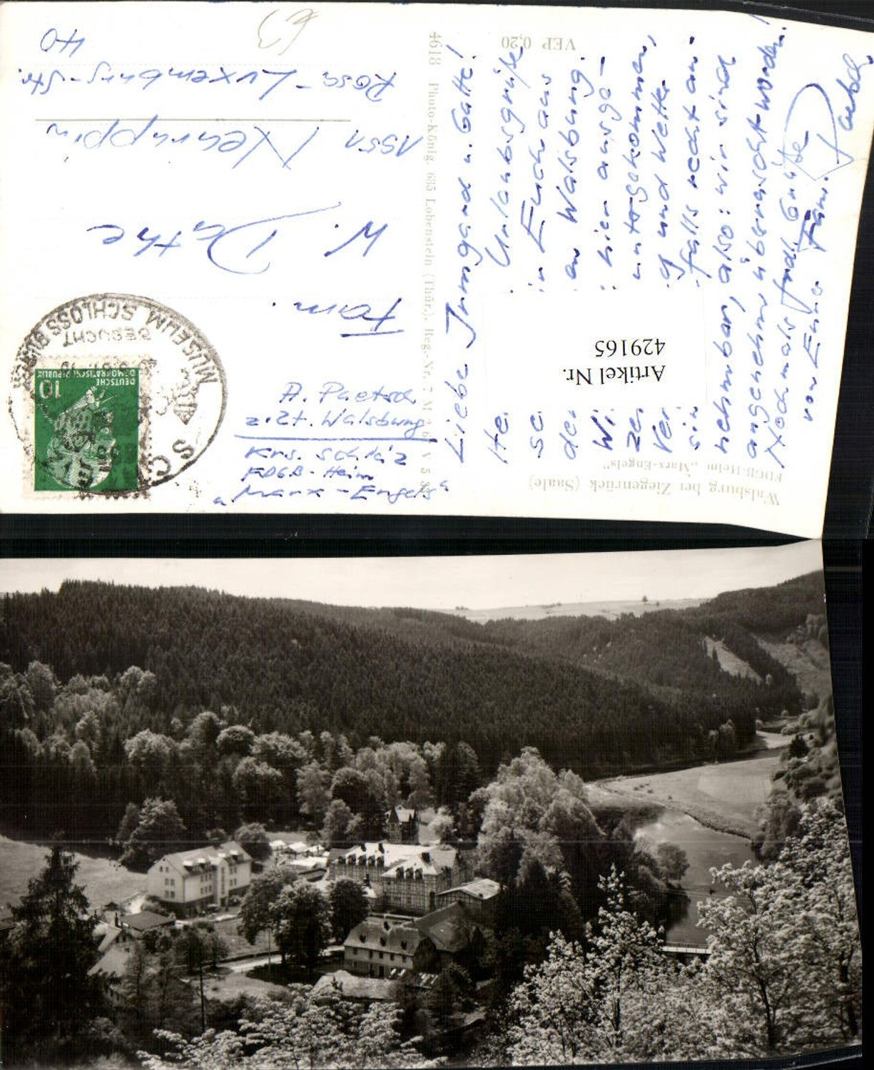 429165, Walsburg near Ziegenrück on the Saale FDGB-Heim Marx-Engels