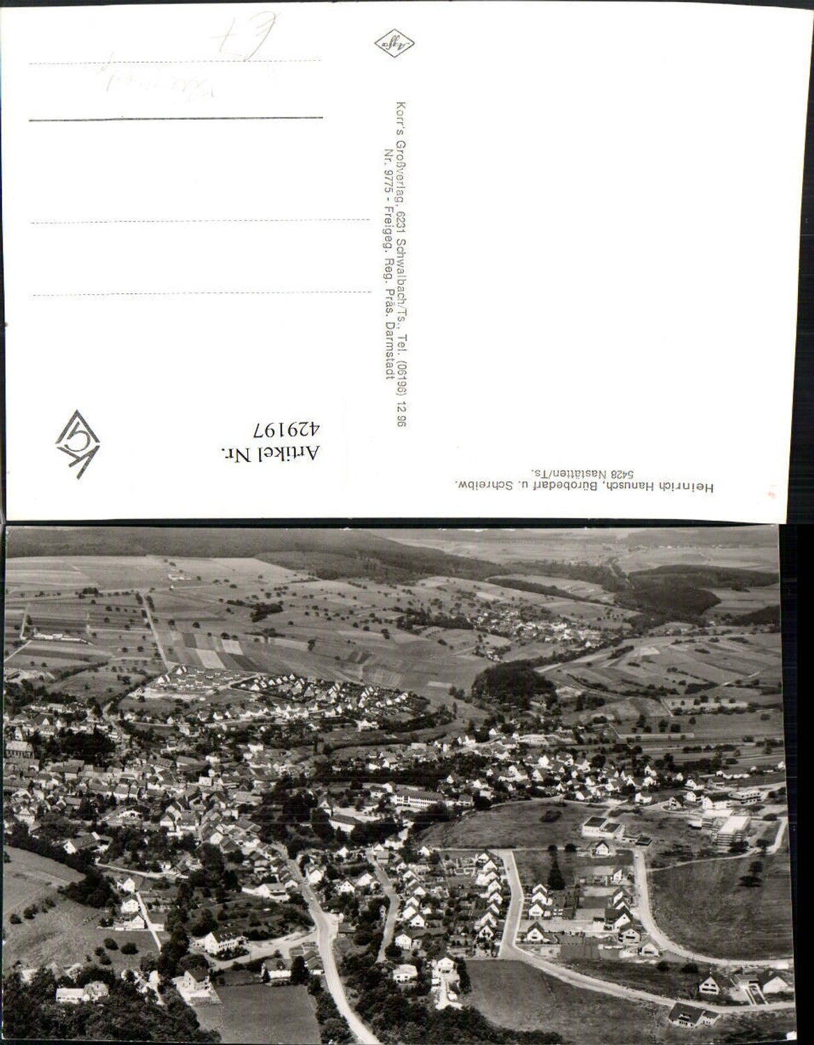 429197,Nastätten im Taunus Totale Fliegeraufnahme