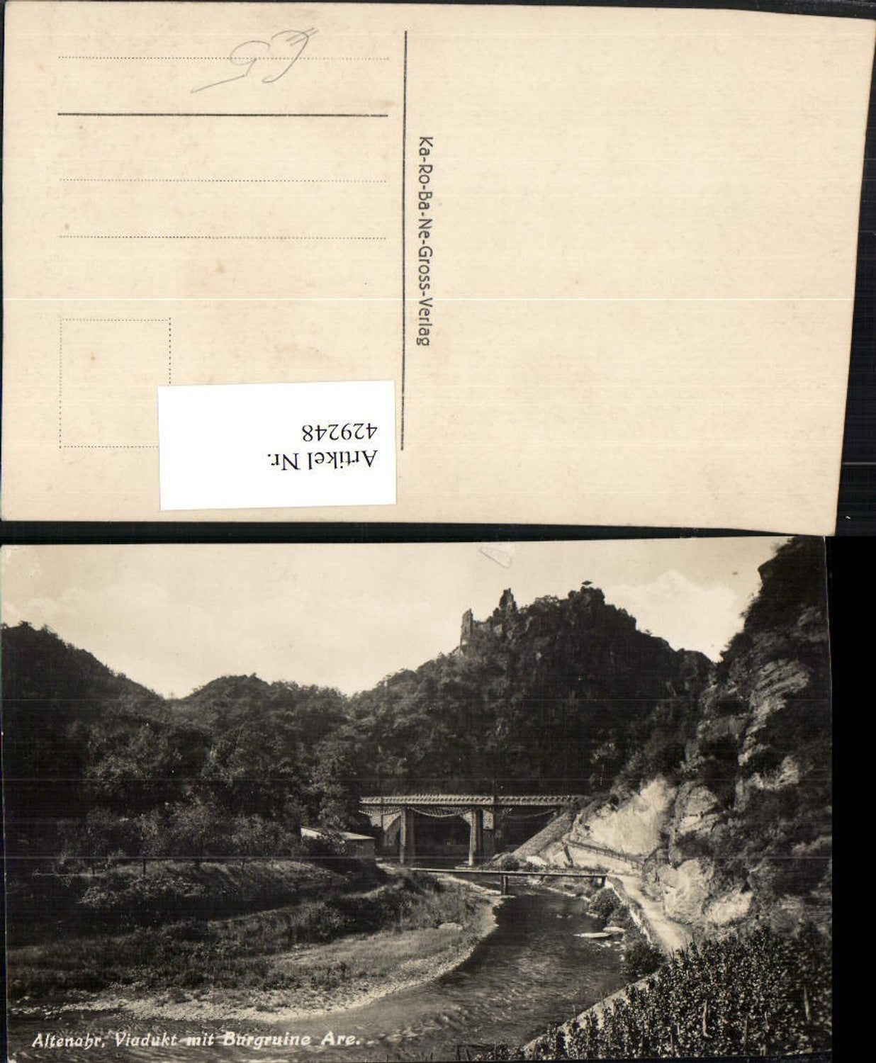 429248,Altenahr Viadukt m. Burgruine Are