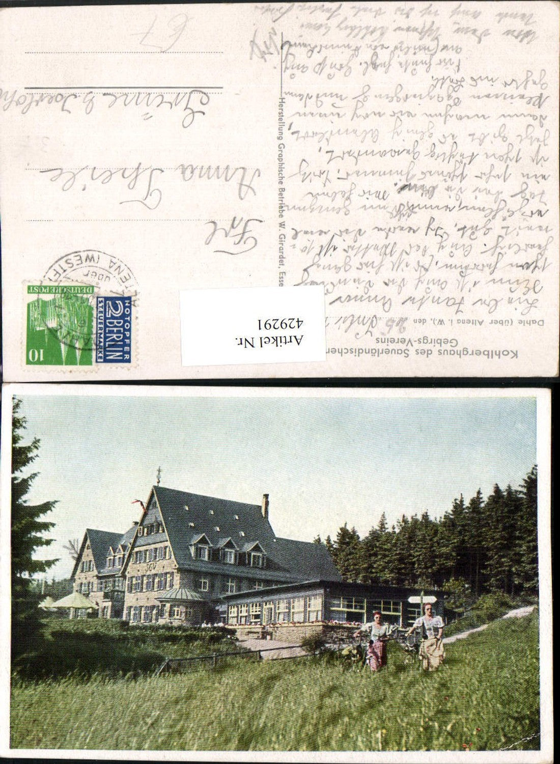 429291,Dahle über Altena Kohlberghaus Gasthaus