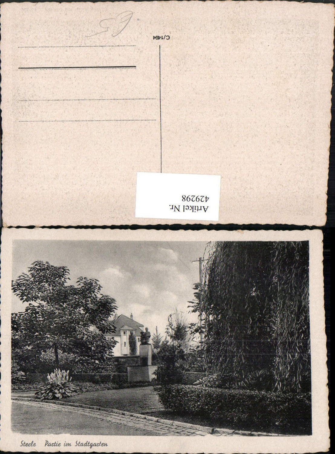 429298,Essen Steele Partie im Stadtgarten Denkmal