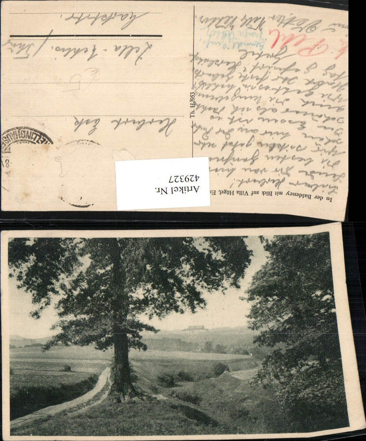 429327,Essen Baldeney m. Blick auf Villa Hügel Landschaft