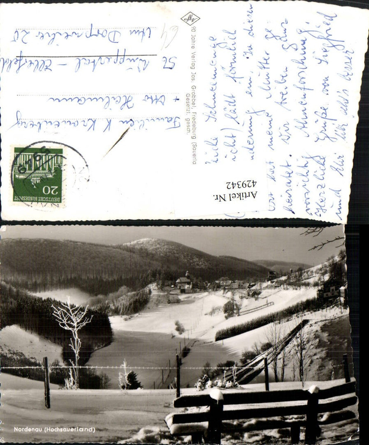 429342,Nordenau im Hochsauerland Totale Winterbild