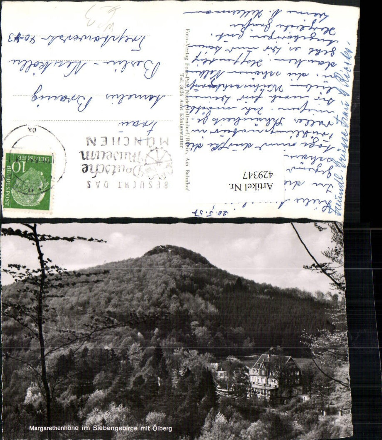 429347,Margarethenhöhe im Siebengebirge b. Königswinter m. Ölberg