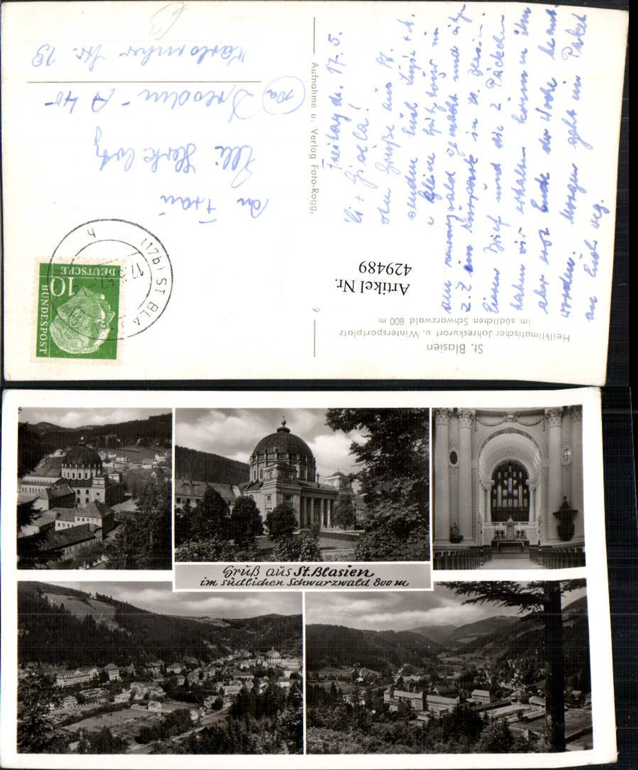 429489,St. Blasien im Schwarzwald Totale Kolleg Kloster Mehrbildkarte