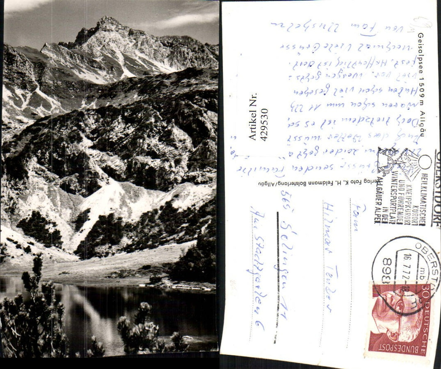 429530,Geisalpsee See b. Oberstdorf im Allgäu Bergkulisse
