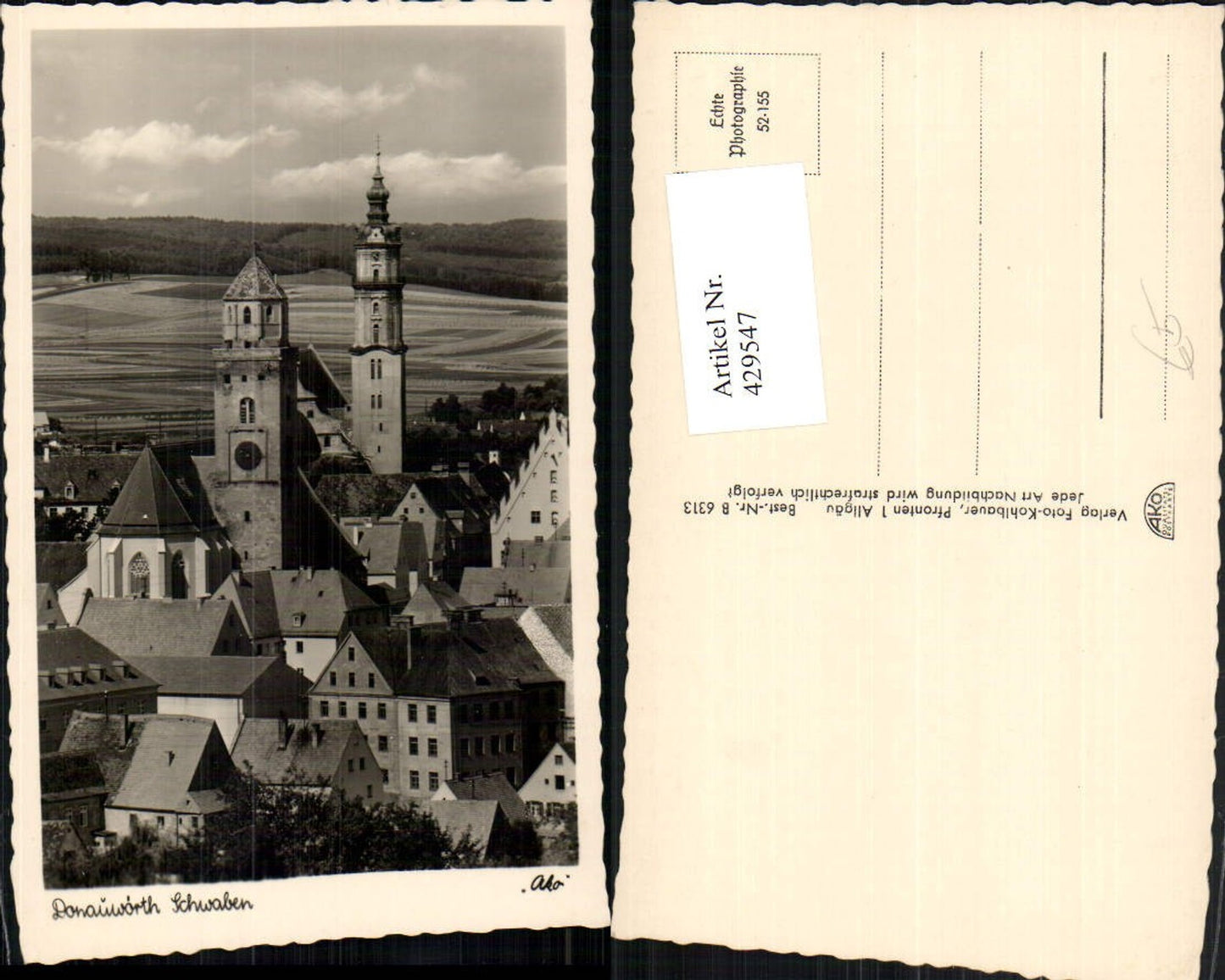 429547,Donauwörth Teilansicht Kirche