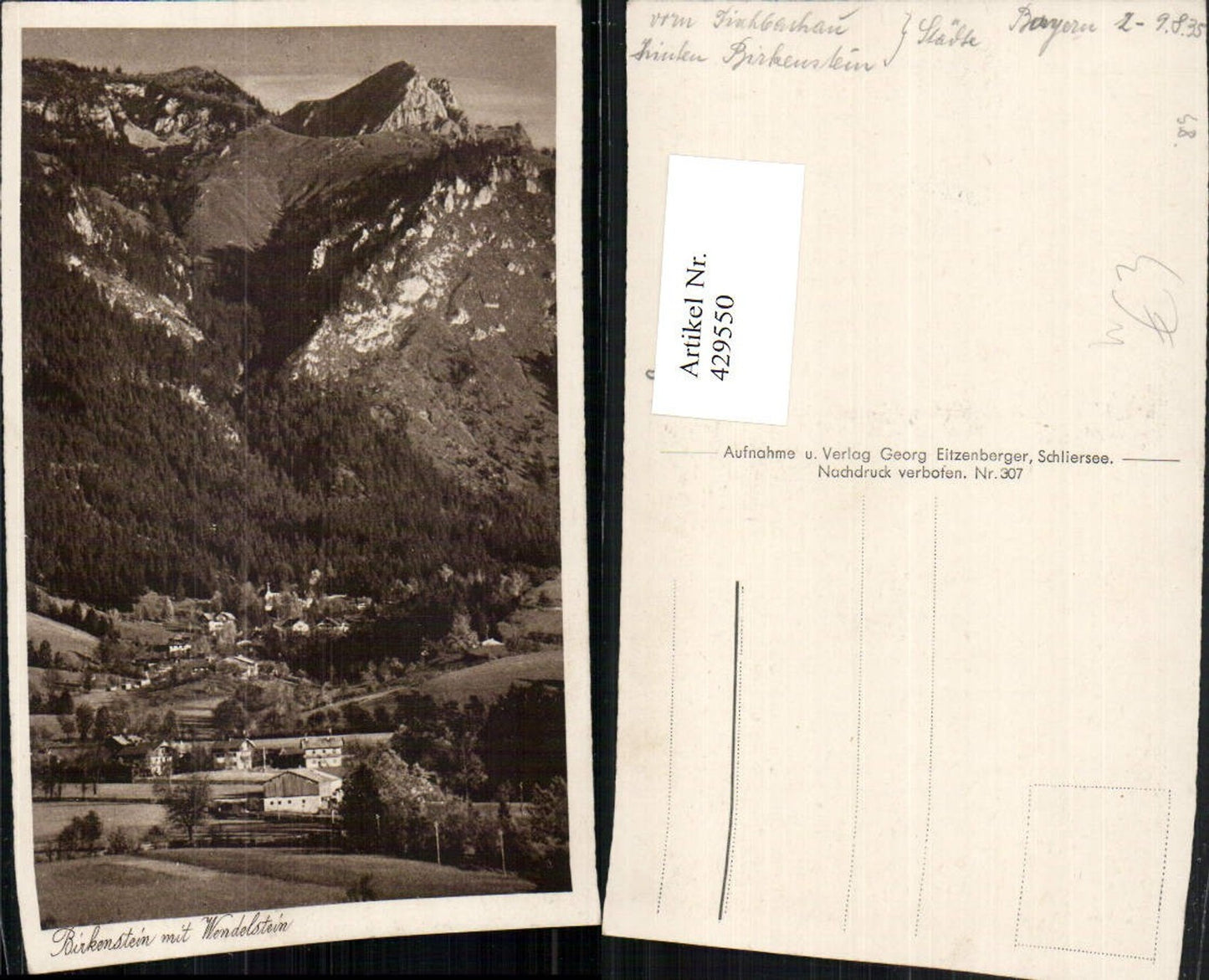 429550,Birkenstein b. Fischbachau Totale m. Wendelstein