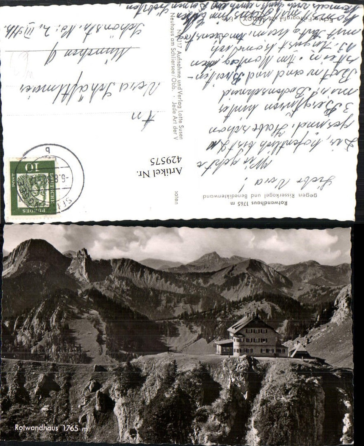 429575,Rotwandhaus Berghütte b. Schliersee geg. Risserkogel Bergkulisse