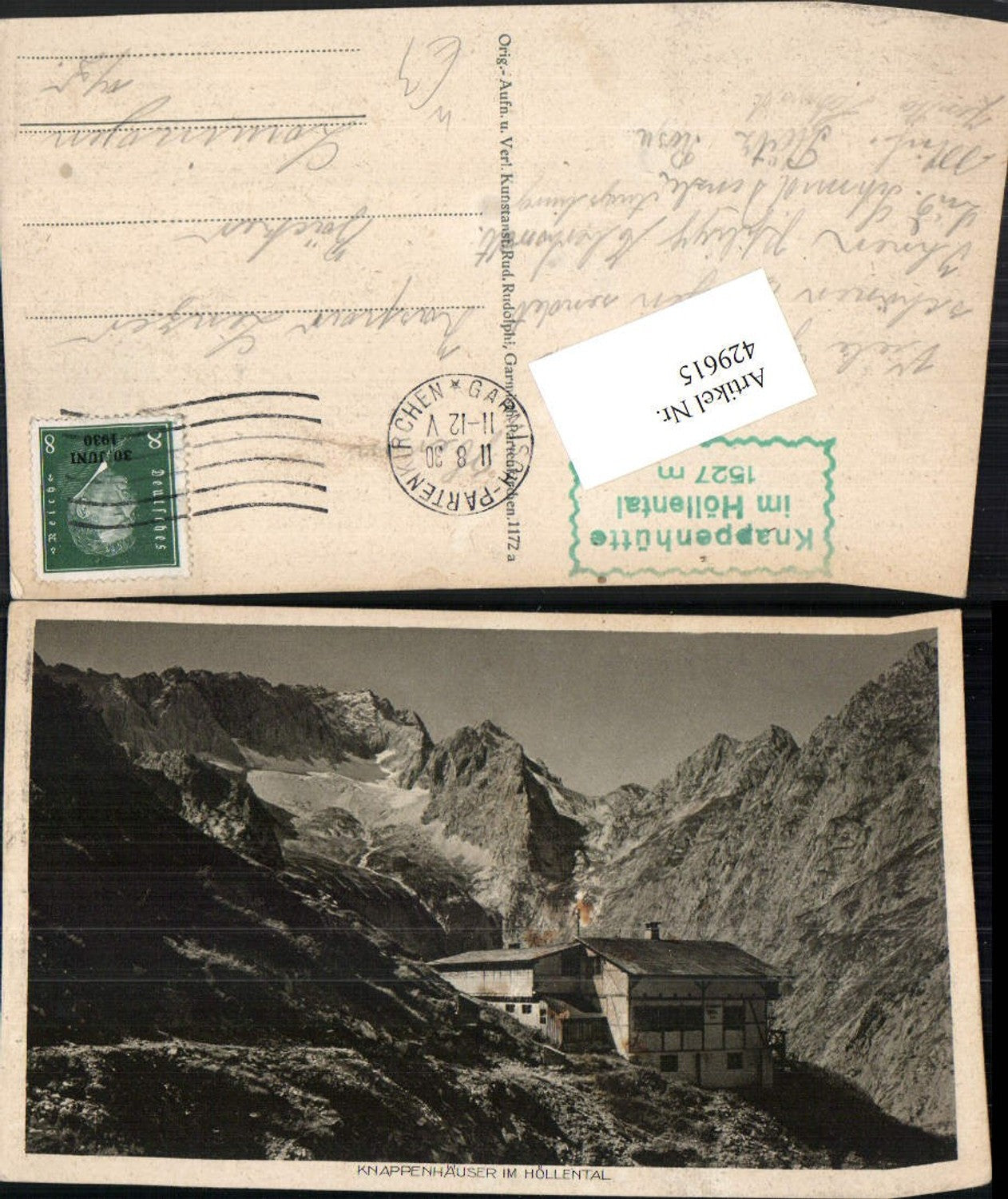 429615,Knappenhäuser im Höllental Berghütte b. Garmisch Bergkulisse
